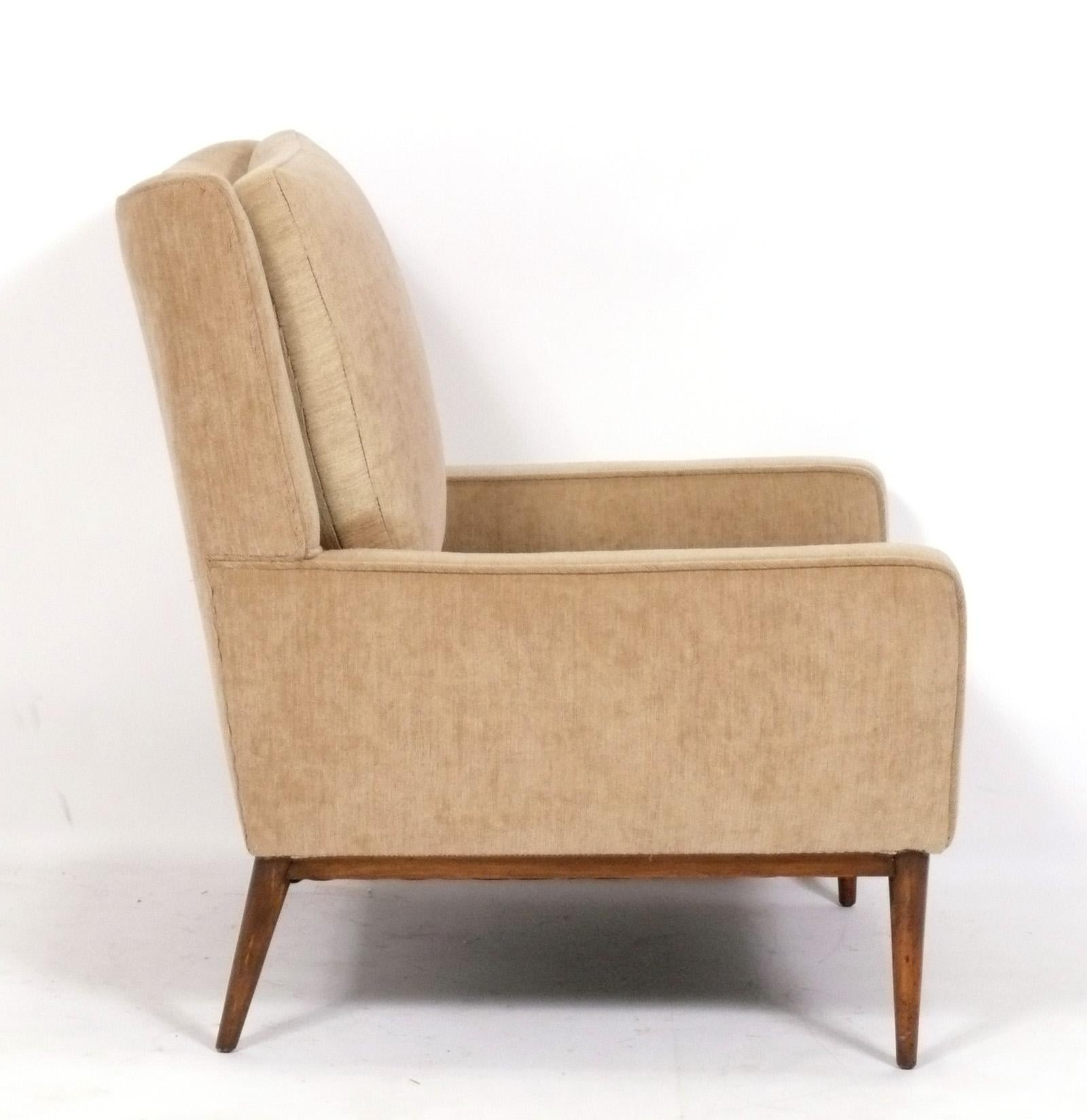 Mid-Century Modern Paul McCobb Lounge Chair Refinished and Reupholstered For Sale