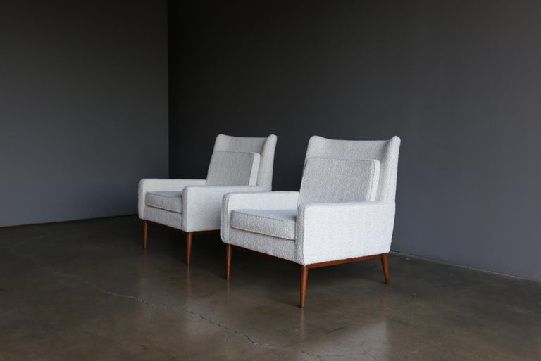 Paul McCobb lounge chairs for Directional, circa 1955. This pair has been professionally restored.