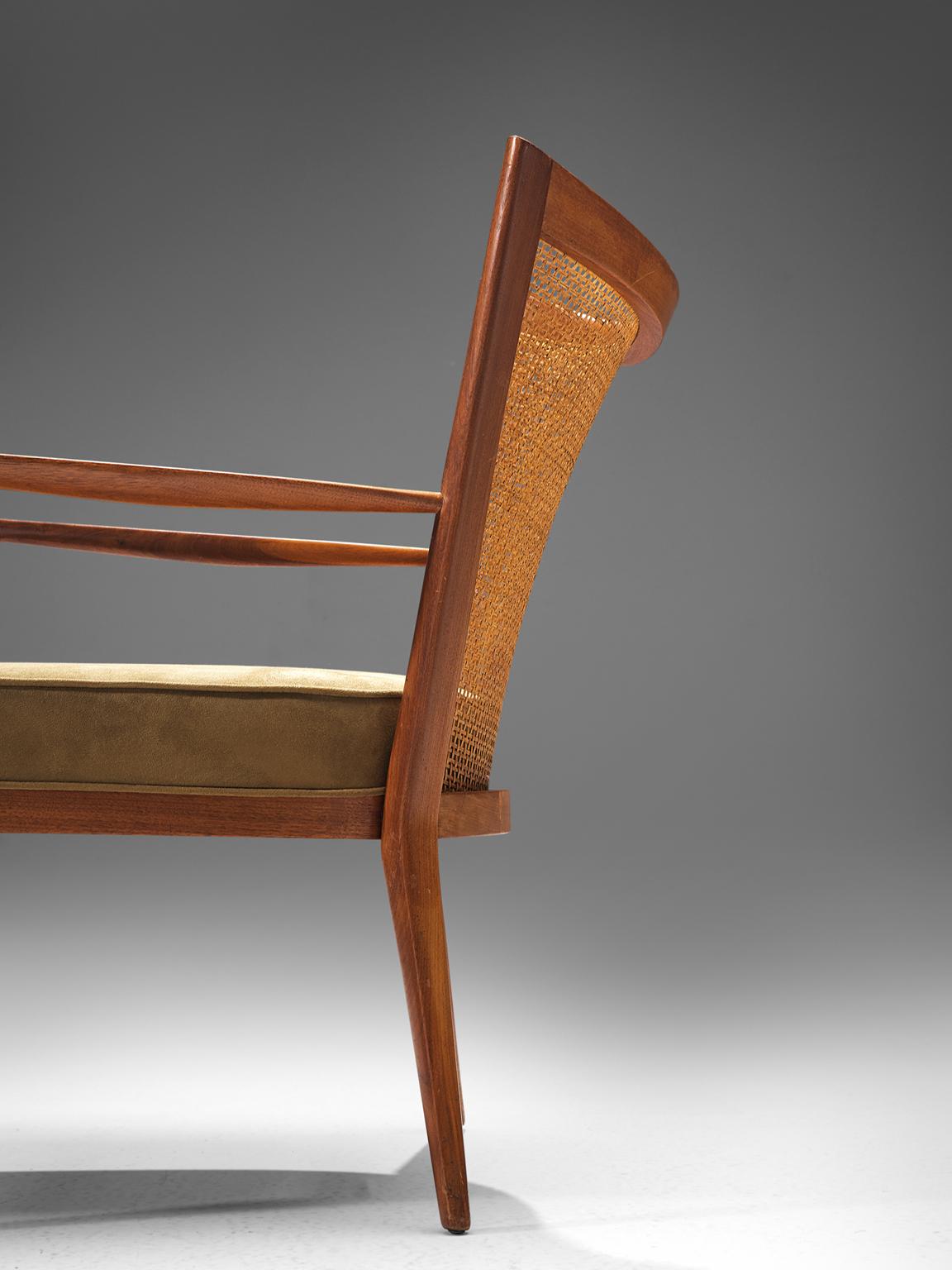 Paul McCobb Lounge Chairs in Teak and Cane 1