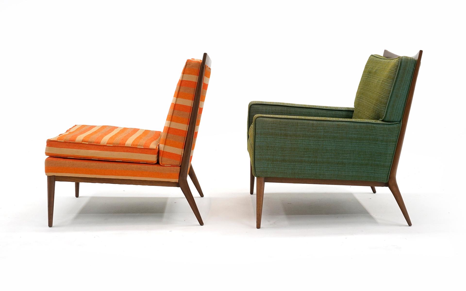 Mid-Century Modern Paul McCobb Lounge Chairs Models 1320 & 1322.  Priced for Reupholstery. Signed. For Sale