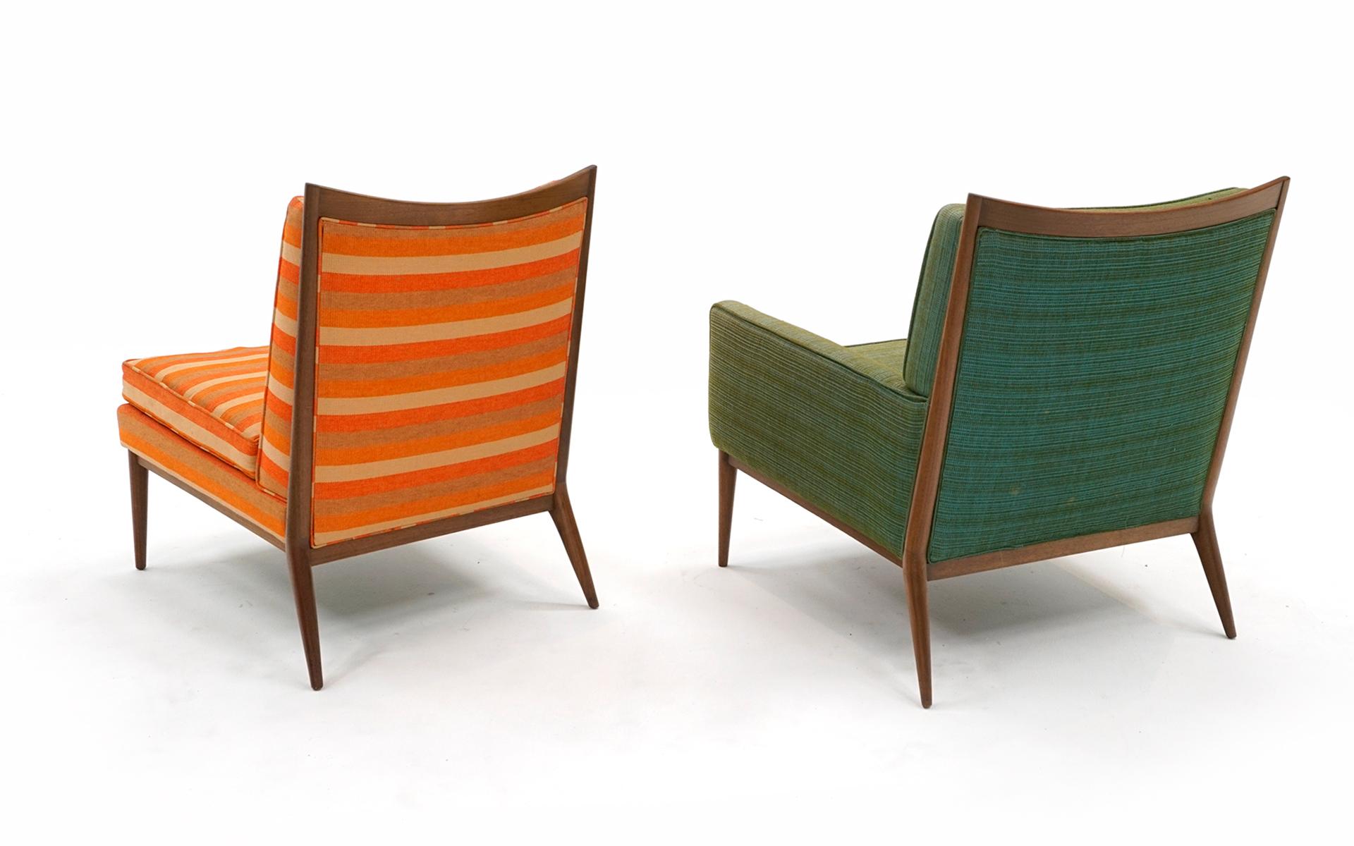 American Paul McCobb Lounge Chairs Models 1320 & 1322.  Priced for Reupholstery. Signed. For Sale