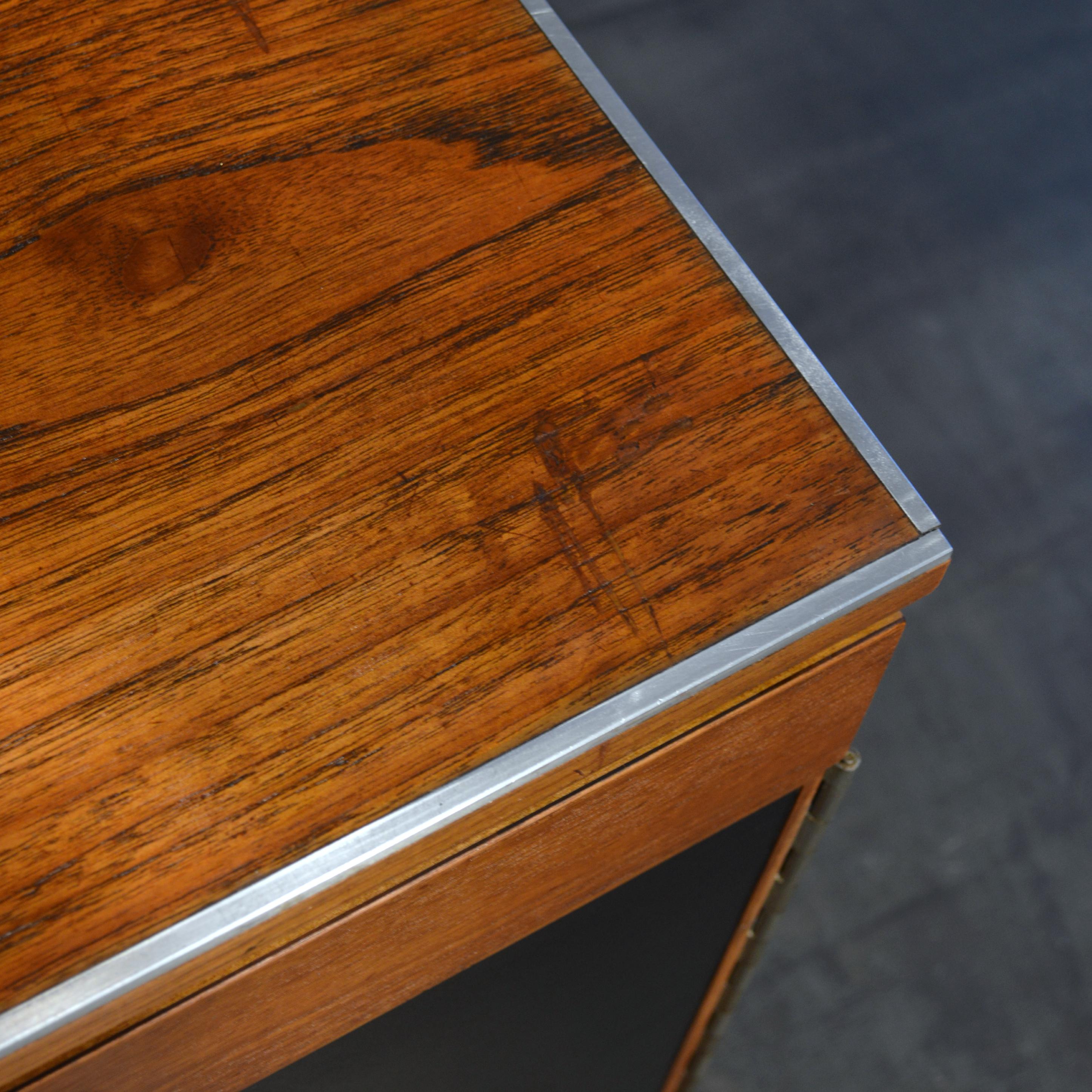 Paul McCobb Mahogany and Leather Sideboard for Calvin Furniture For Sale 9