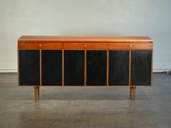 Paul McCobb Mahogany and Leather Sideboard for Calvin Furniture