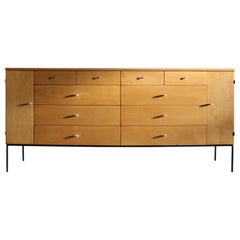 Paul McCobb Maple “20 Drawer” Cabinet with Iron Base for Winchendon, 1950s