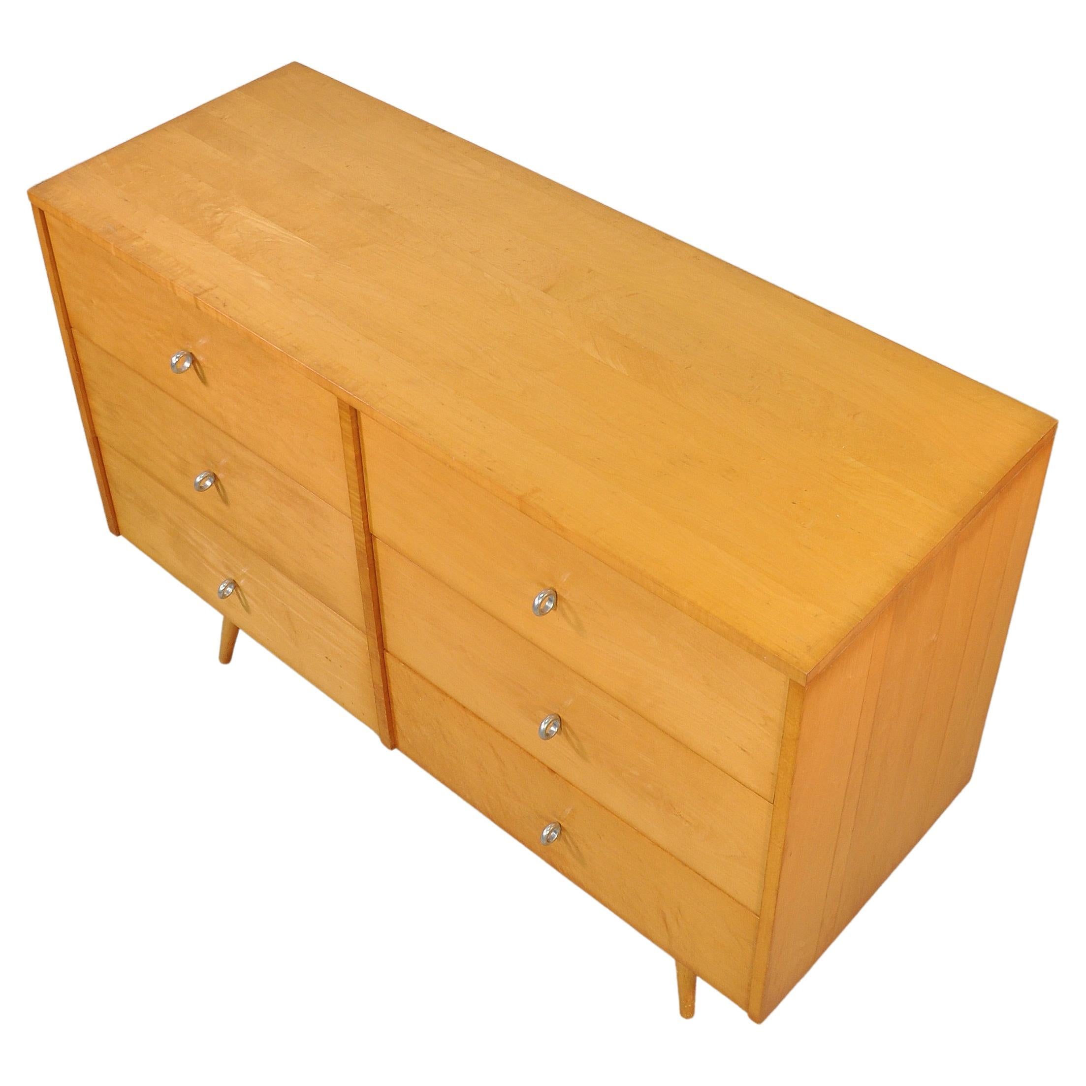 Paul McCobb Maple Double Dresser Planner Group by Winchendon Furniture (Planner Group), 1950s Bon état - En vente à Miami, FL