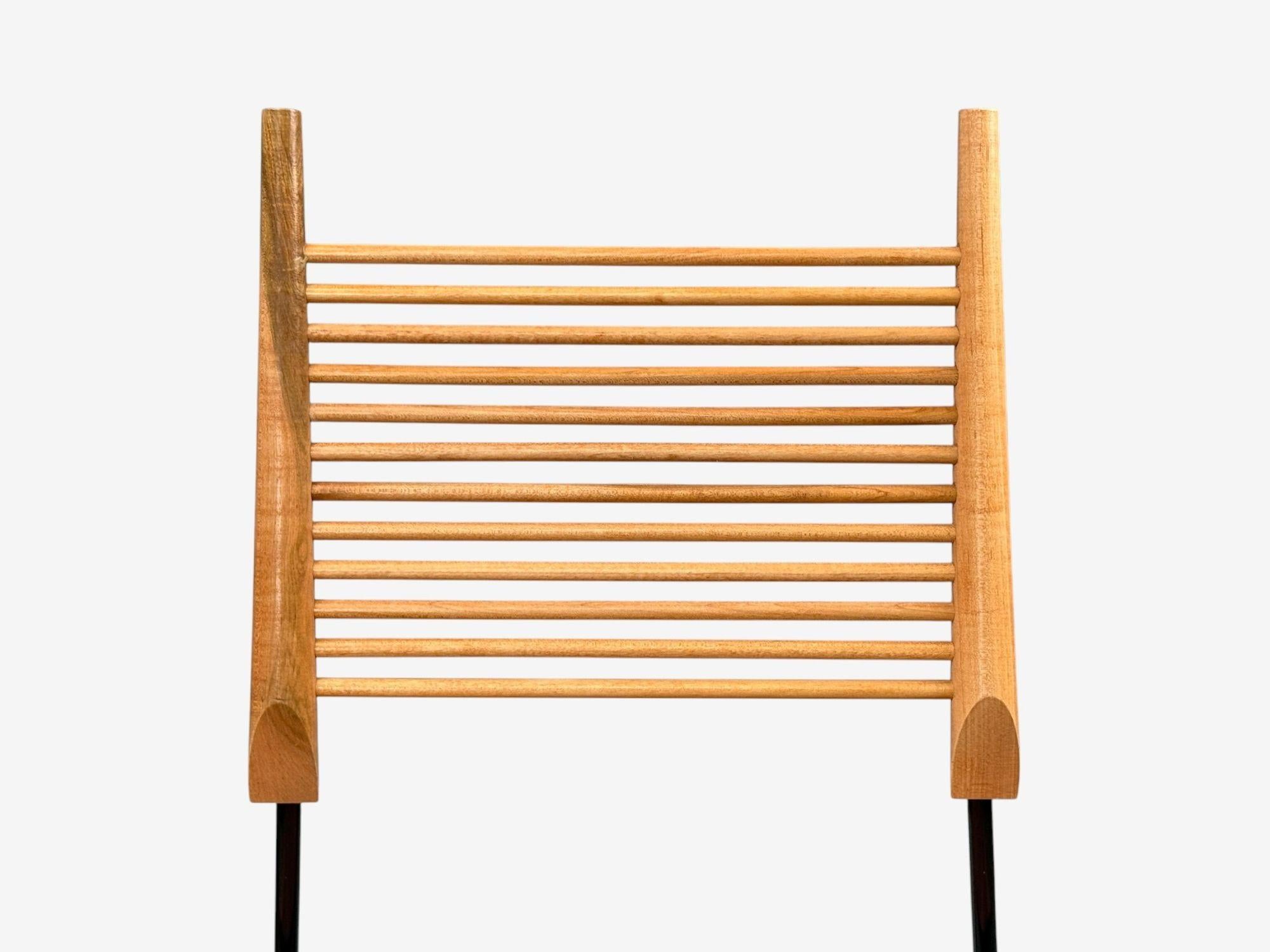 Paul McCobb, érable, fer laqué, chaises de salle à manger Shovel, États-Unis, années 1950 en vente 1