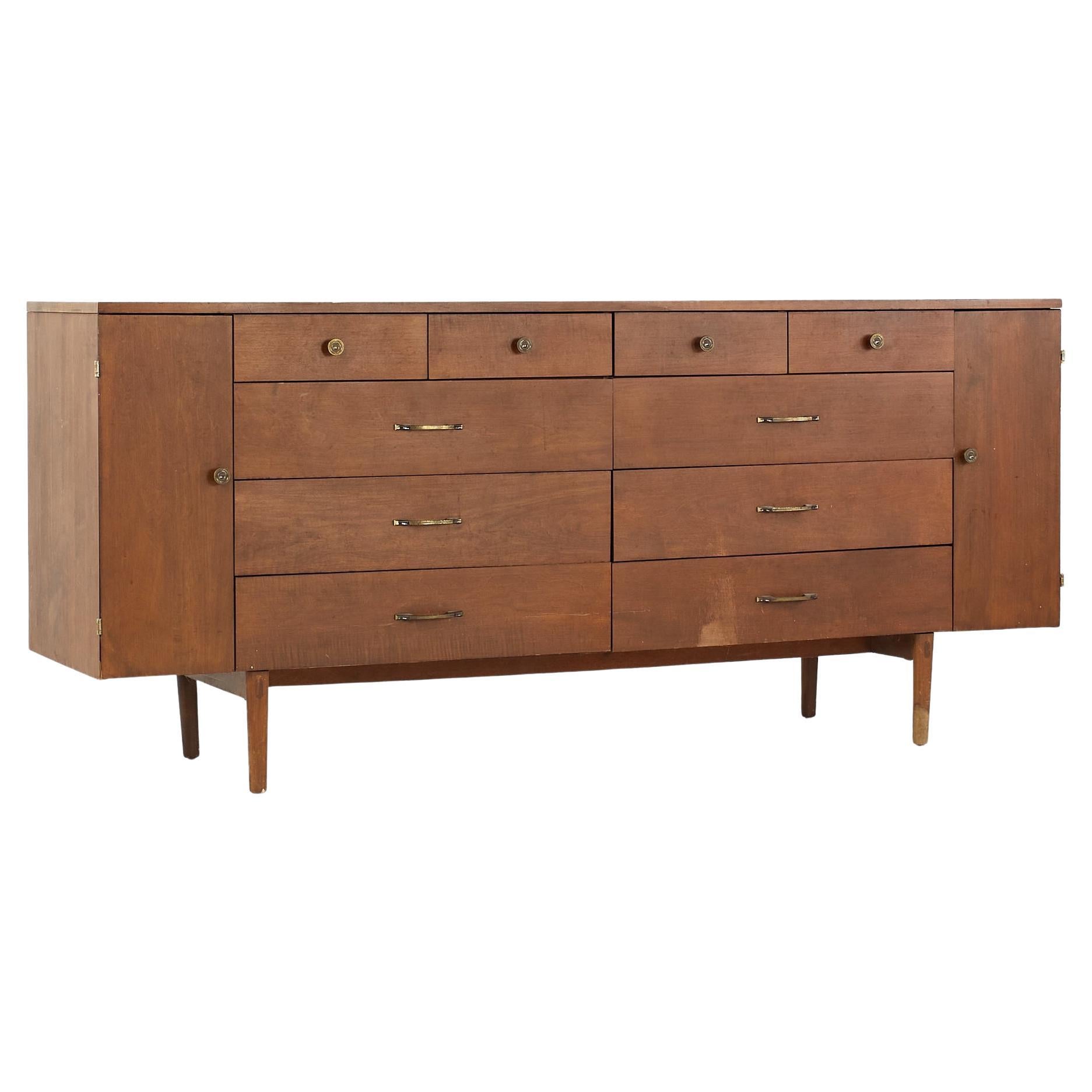 Paul McCobb MidCentury 20 Drawer Lowboy Dresser For Sale at 1stDibs
