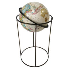 Paul McCobb Mid Century Brass Framed Floor Globe