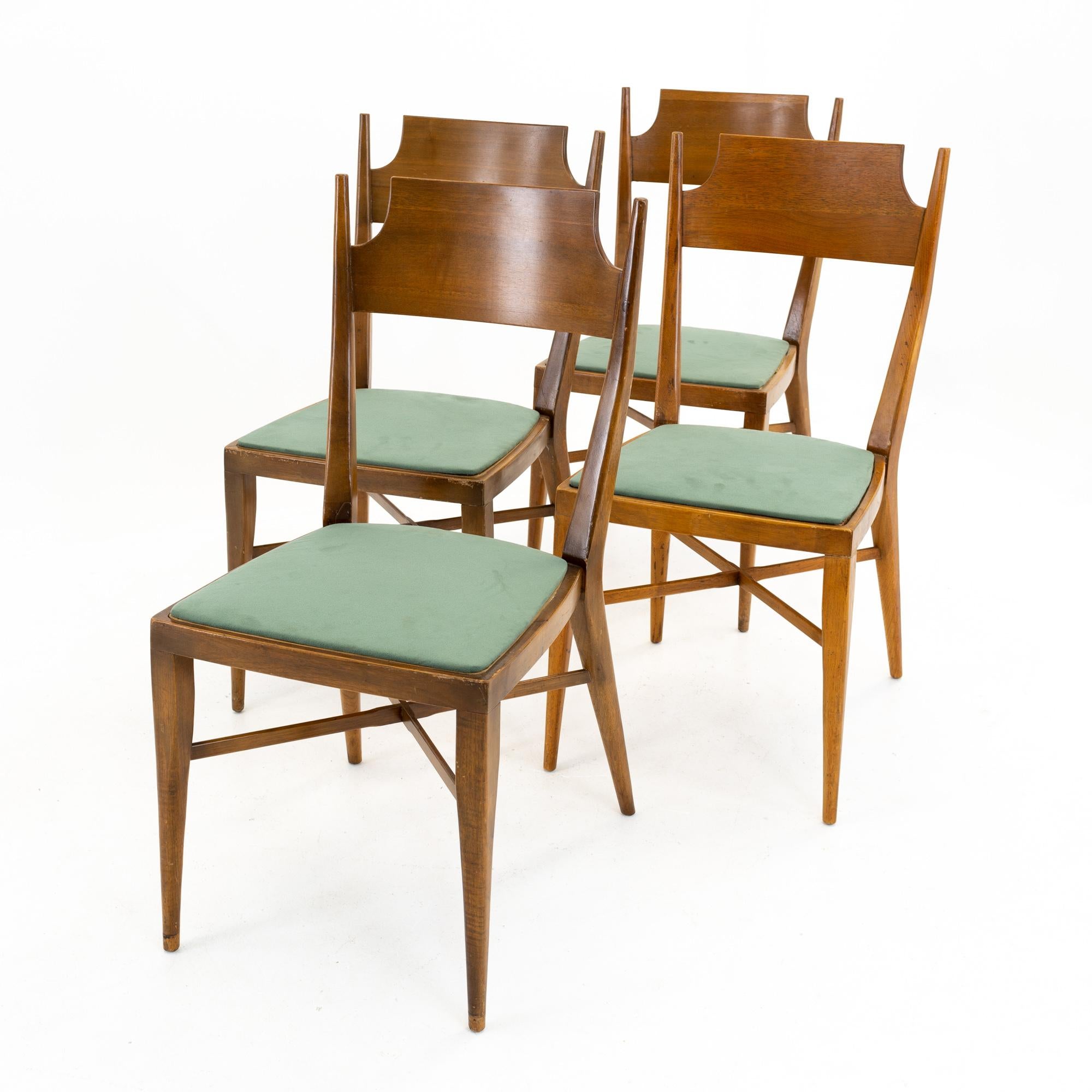 Paul McCobb mid century Connoisseur dining chairs - Set of 4
Each chair measures 16.5 wide x 20.5 deep x 34 high with a seat height of 17.5 inches

All pieces of furniture can be had in what we call restored vintage condition. That means the