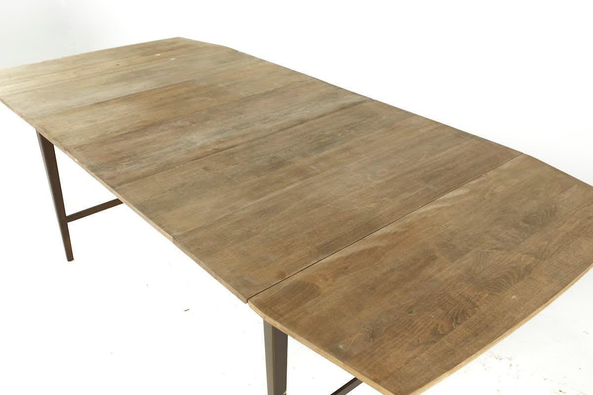 Paul McCobb Mid Century Drop Leaf Dining Table with 3 Leaves For Sale 12