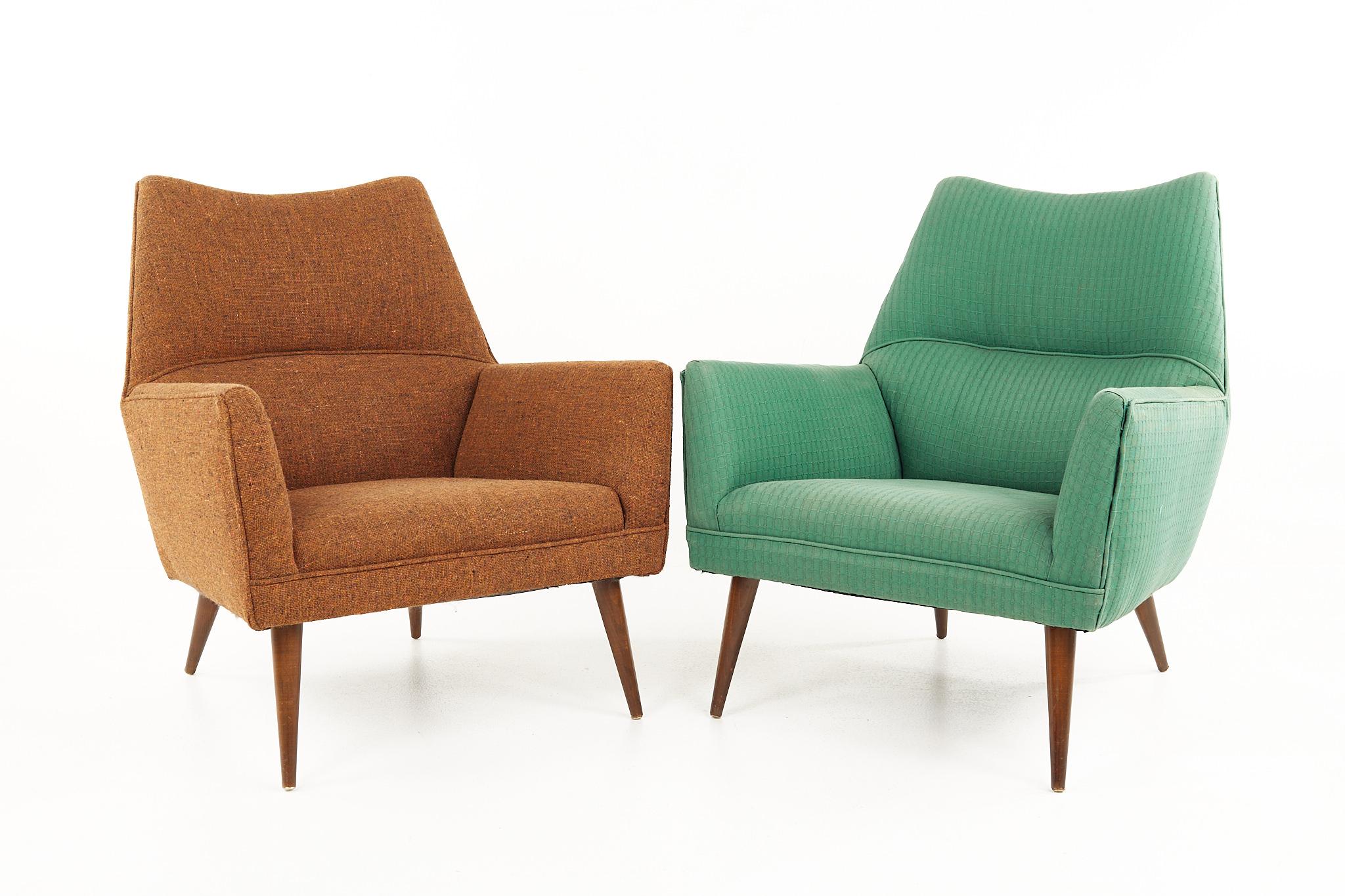 Paul McCobb mid century lounge squirm chairs - a pair

Each chair measures: 28 wide x 27 deep x 33 high, with a seat height of 15 inches 

All pieces of furniture can be had in what we call restored vintage condition. That means the piece is