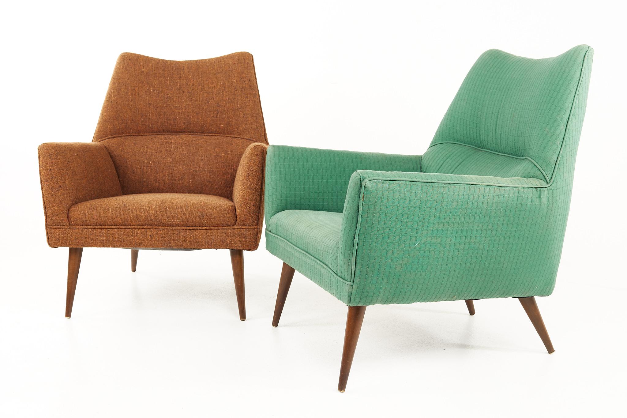 Mid-Century Modern Paul McCobb Mid Century Lounge Squirm Chairs, a Pair