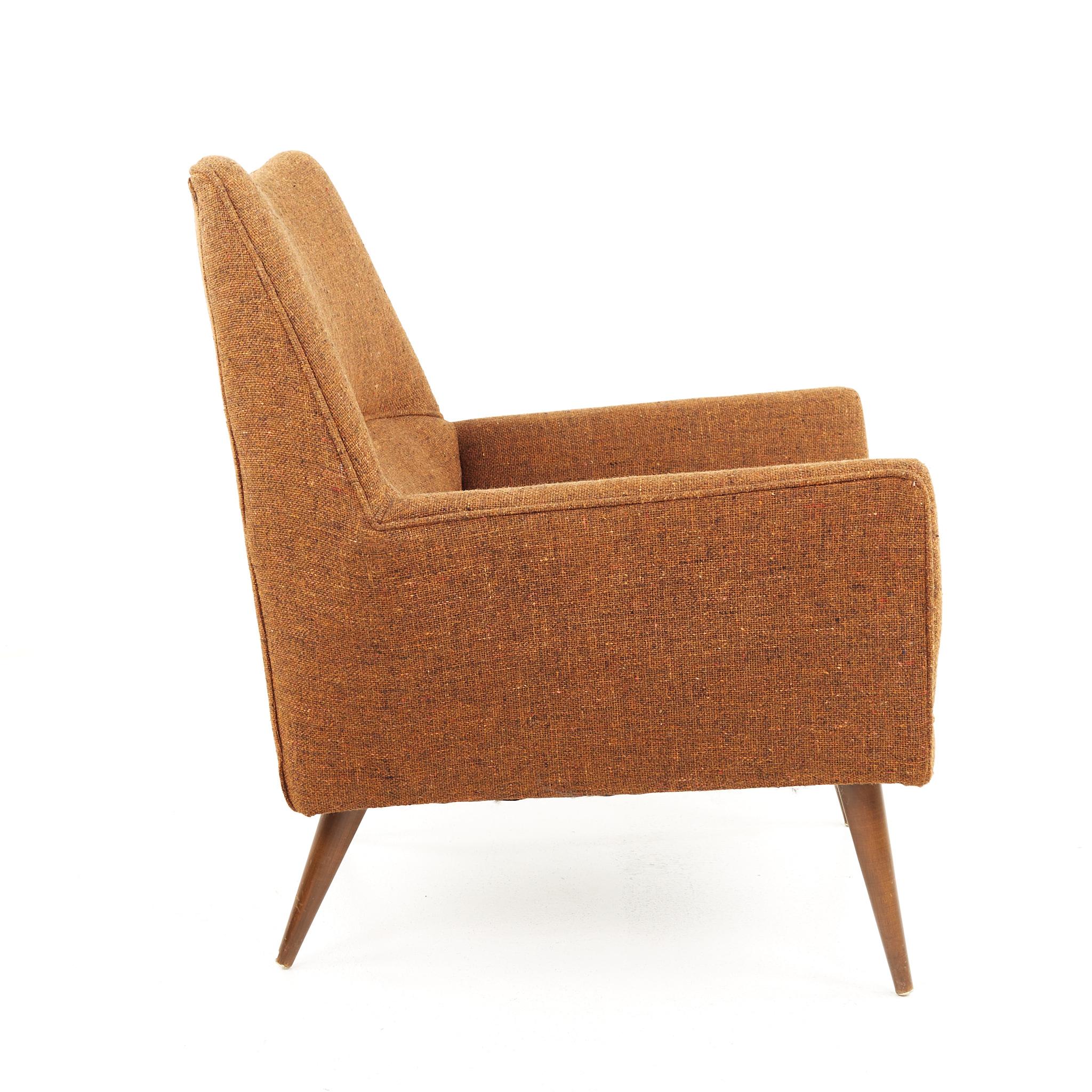 Upholstery Paul McCobb Mid Century Lounge Squirm Chairs, a Pair