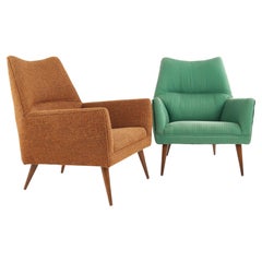 Paul McCobb Mid Century Lounge Squirm Chairs, a Pair