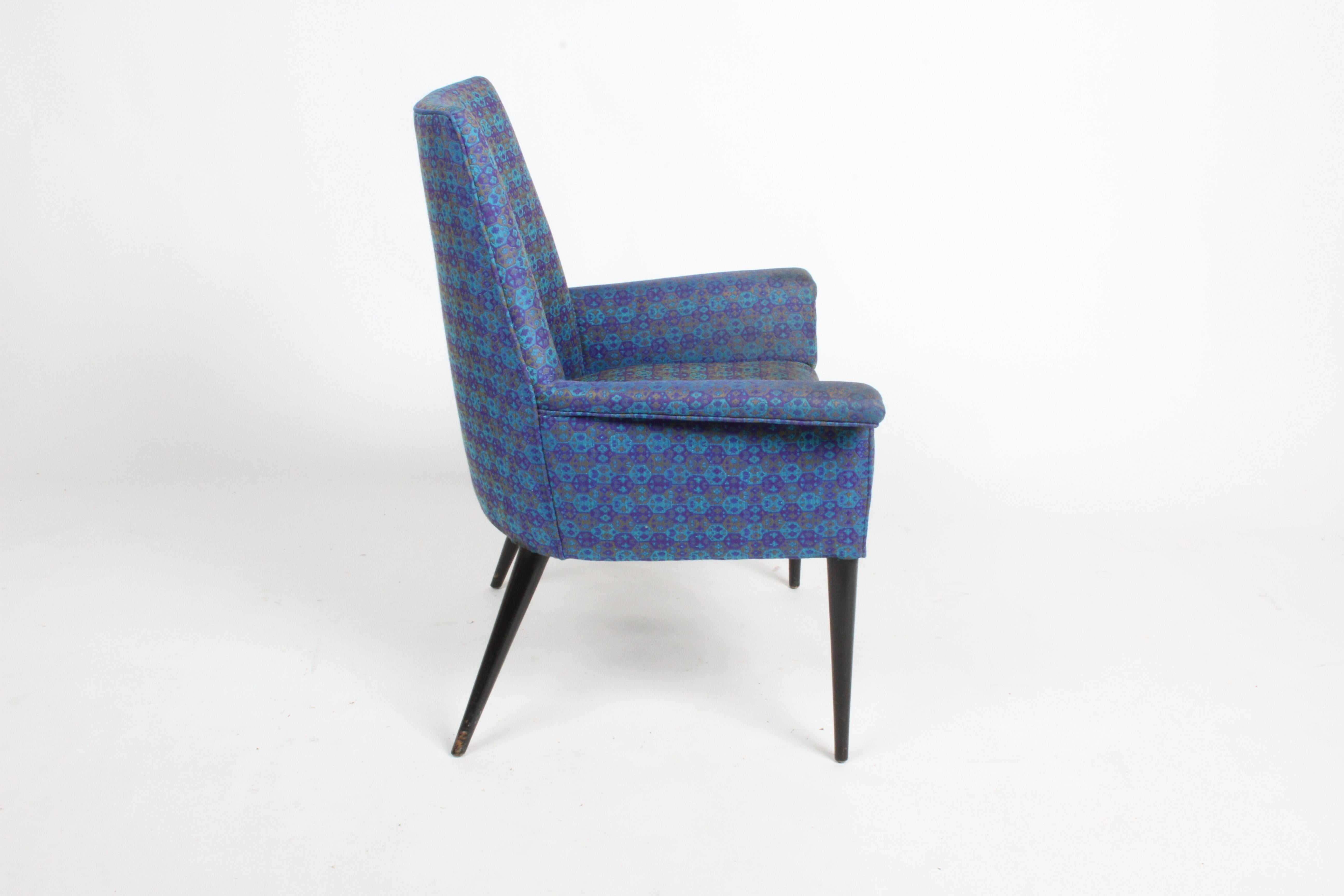 Fabric Paul McCobb Mid-Century Modern Armchair Model 3049 with Tapered Splayed Legs For Sale