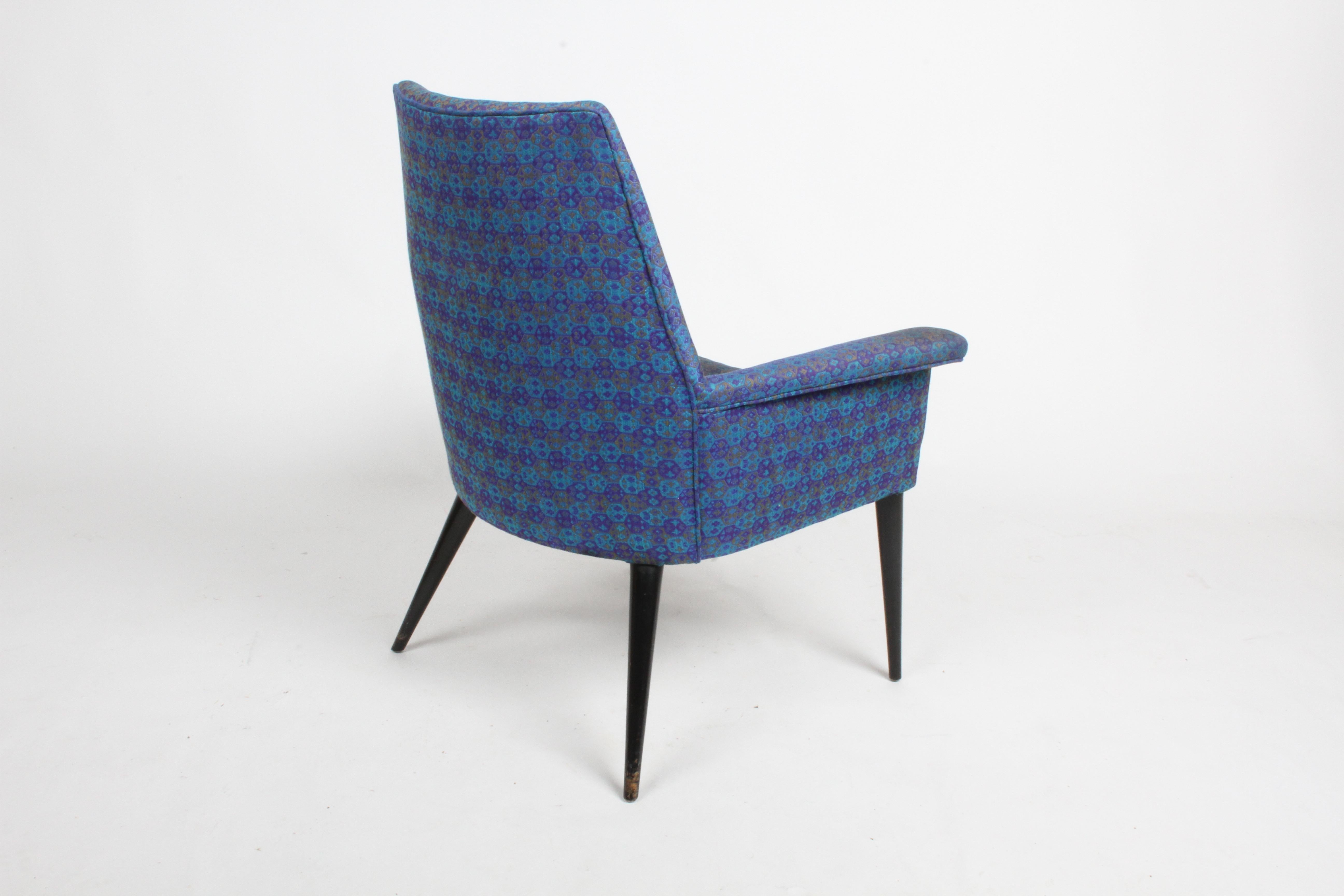 Tissu Paul McCobb fauteuil moderne du milieu du siècle dernier modèle 3049 avec pieds évasés effilés en vente