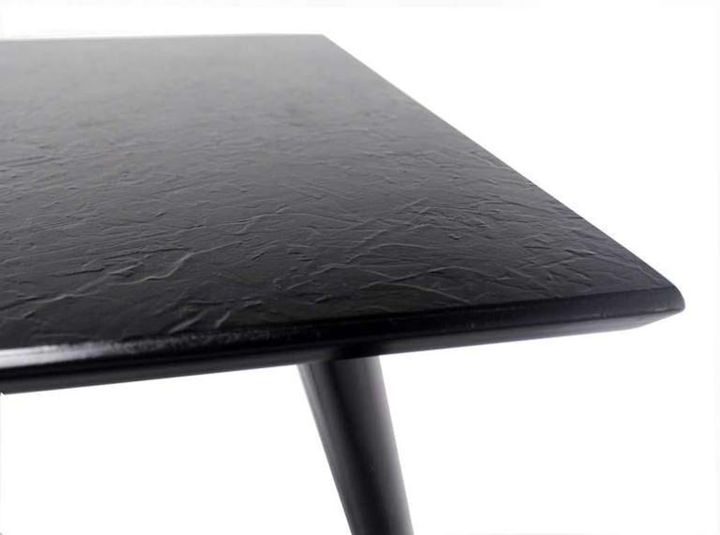 Ebonized Paul McCobb Mid-Century Modern Black lacquer Slate Like Top Coffee Table MINT! For Sale