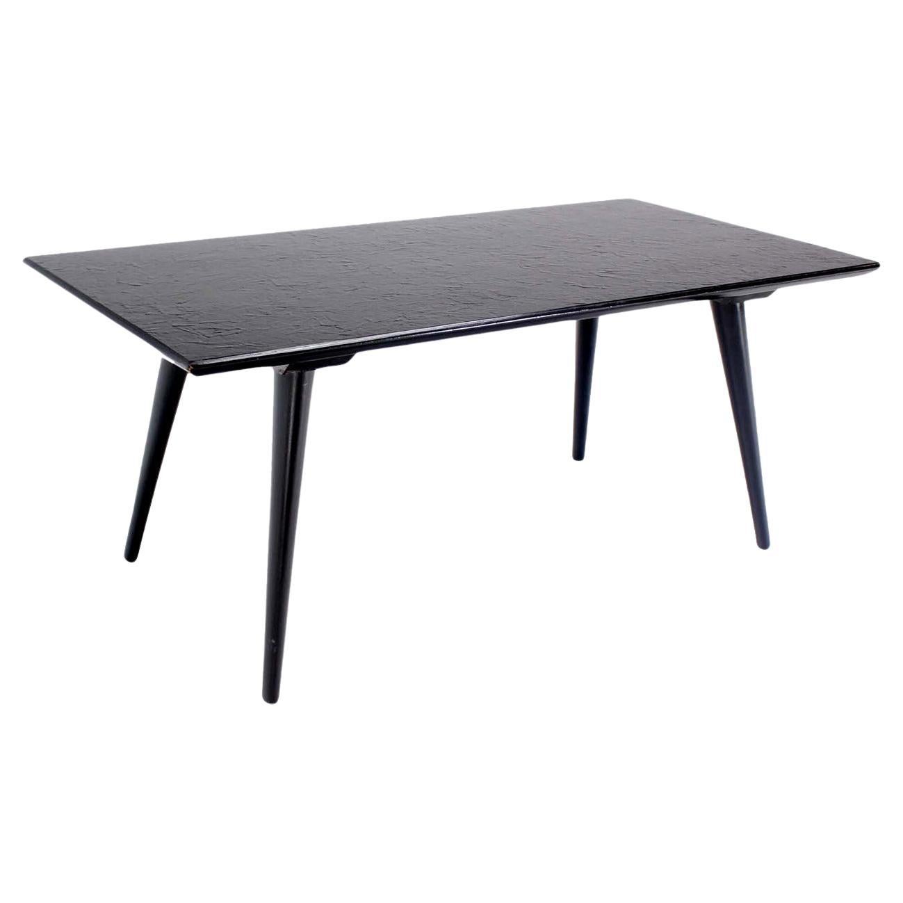 Paul McCobb Mid-Century Modern Black lacquer Slate Like Top Coffee Table MINT! For Sale
