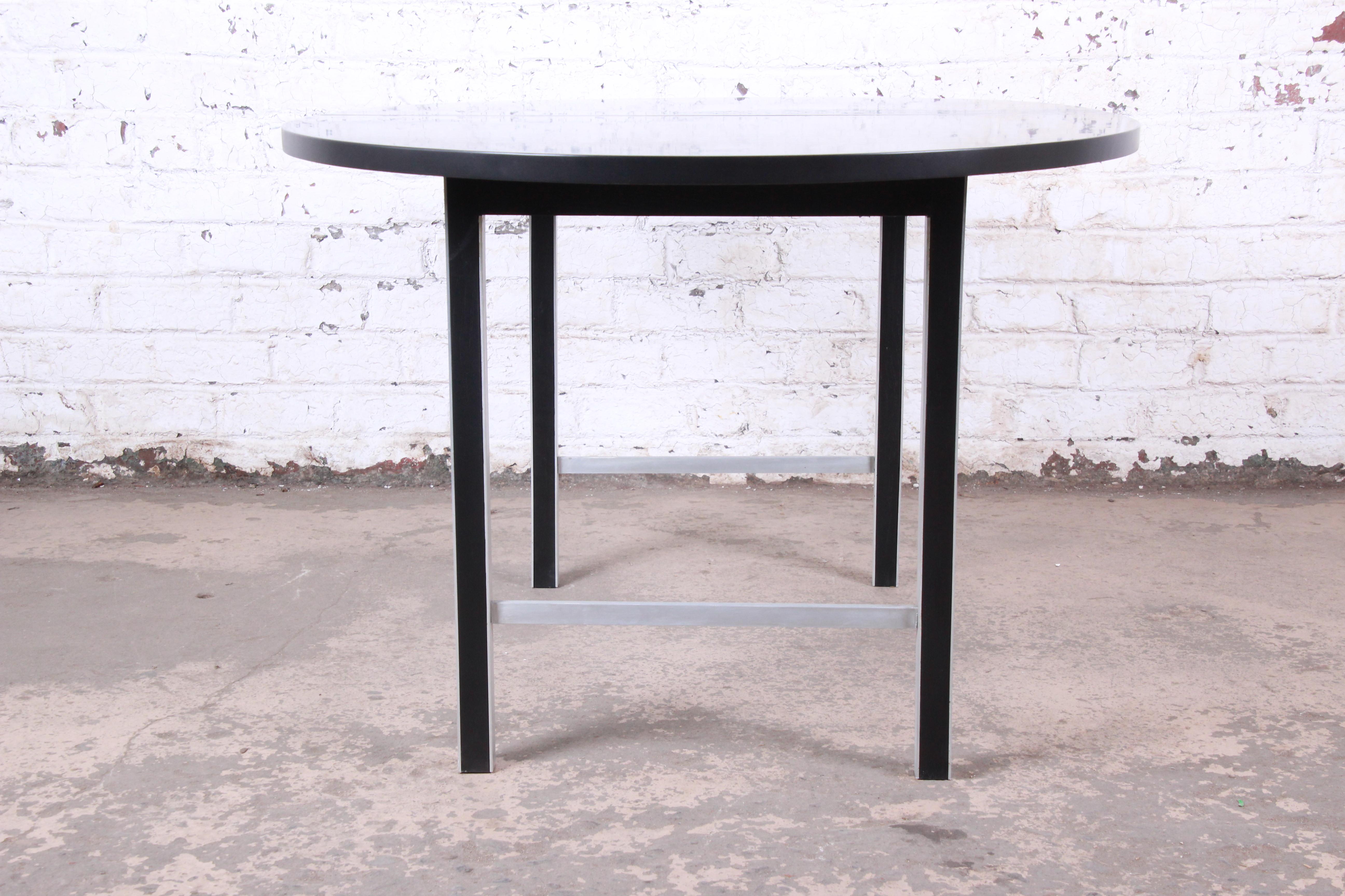 Paul McCobb Mid-Century Modern Ebonized Extension Dining Table, Newly Refinished 10