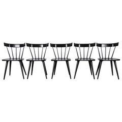 Paul McCobb Mid-Century Modern Ebonized Planner Group Dining Chairs, Set of Ten