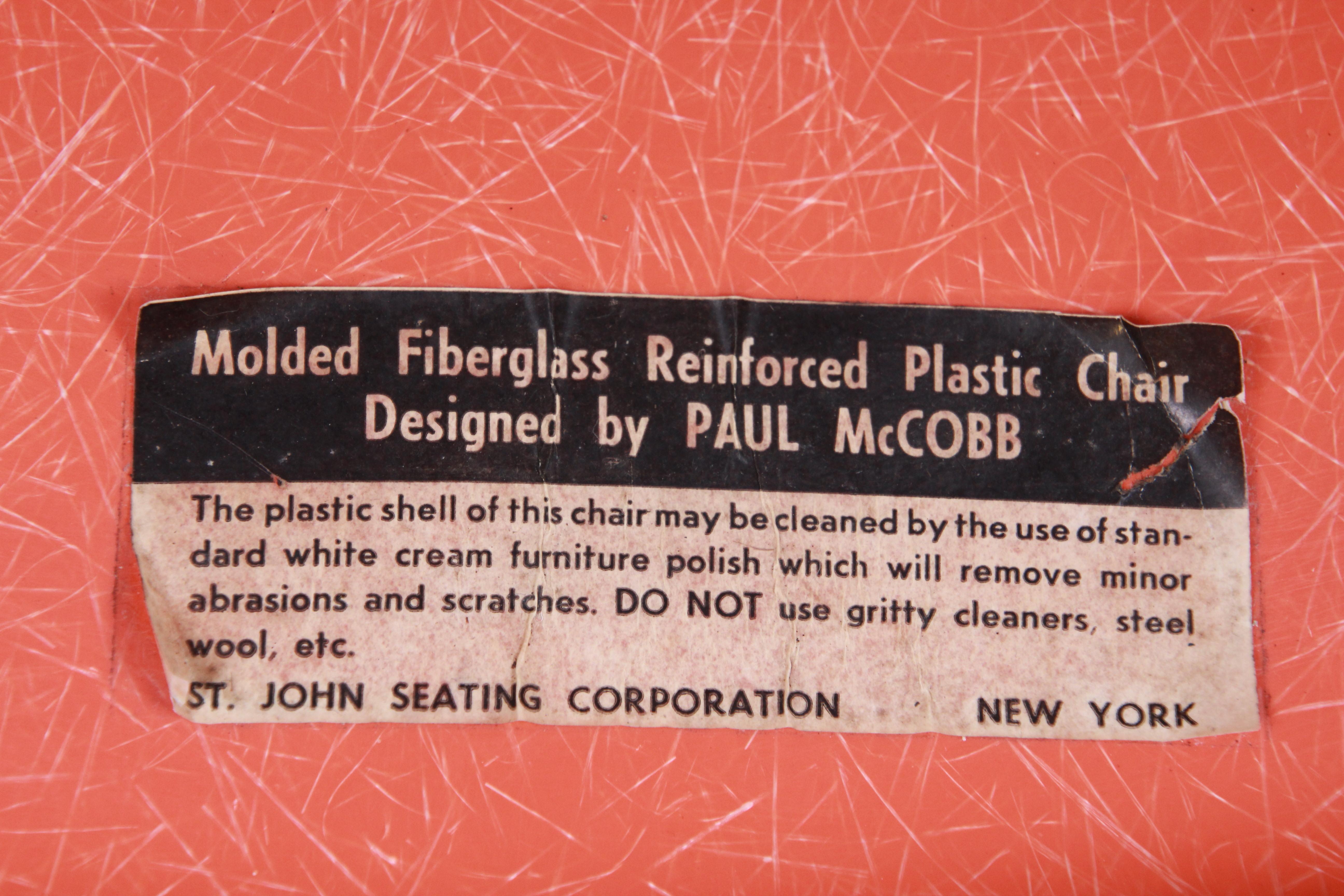 Paul McCobb Mid-Century Modern Fiberglass Origami Chair, 1950s For Sale 1