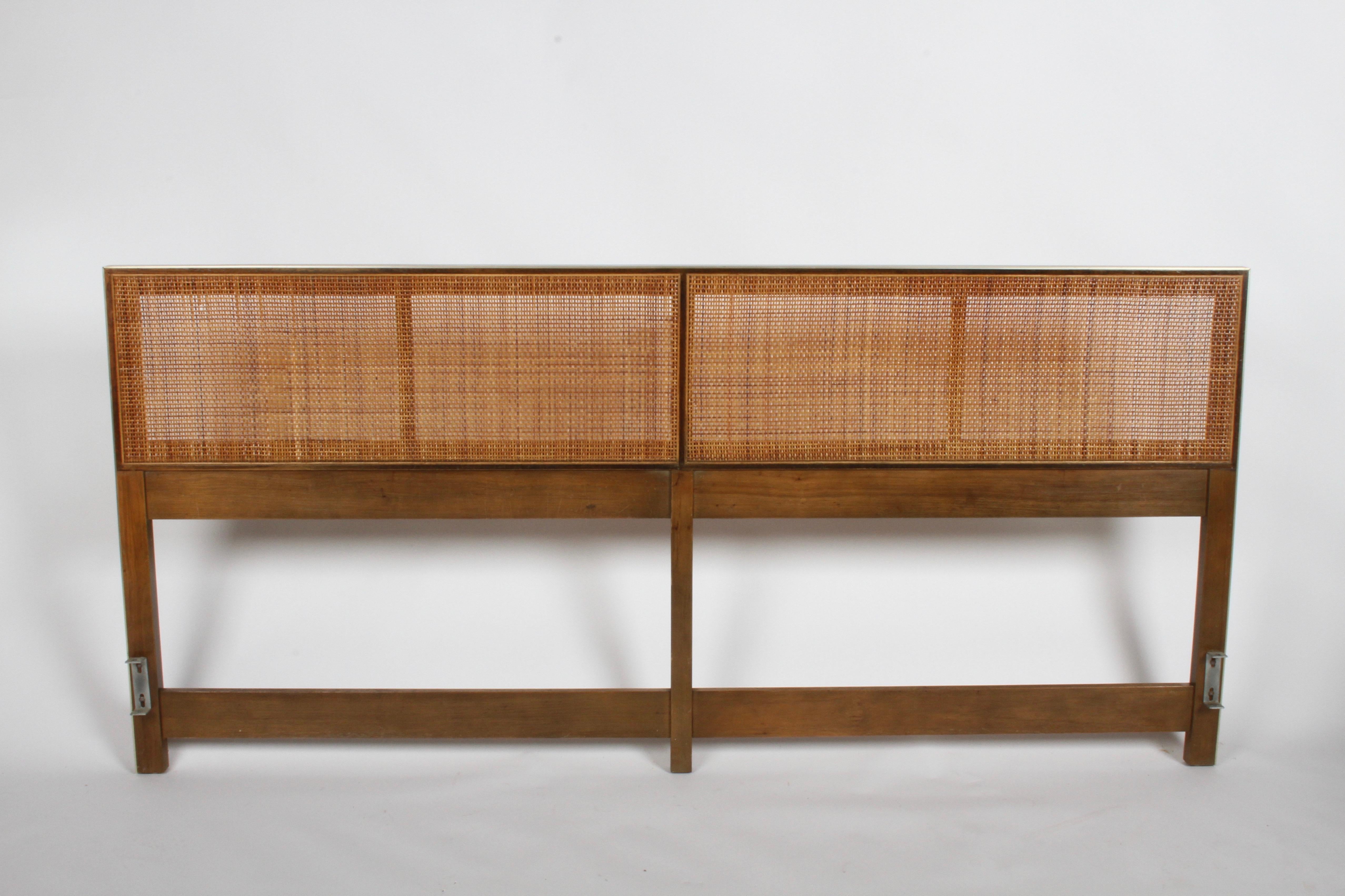 Paul McCobb Mid-Century Modern King Headboard for Calvin with Caned Panels In Good Condition In St. Louis, MO