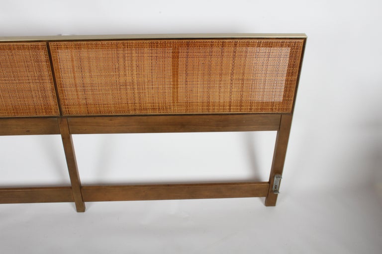 Mid-20th Century Paul McCobb Mid-Century Modern King Headboard for Calvin with Caned Panels For Sale