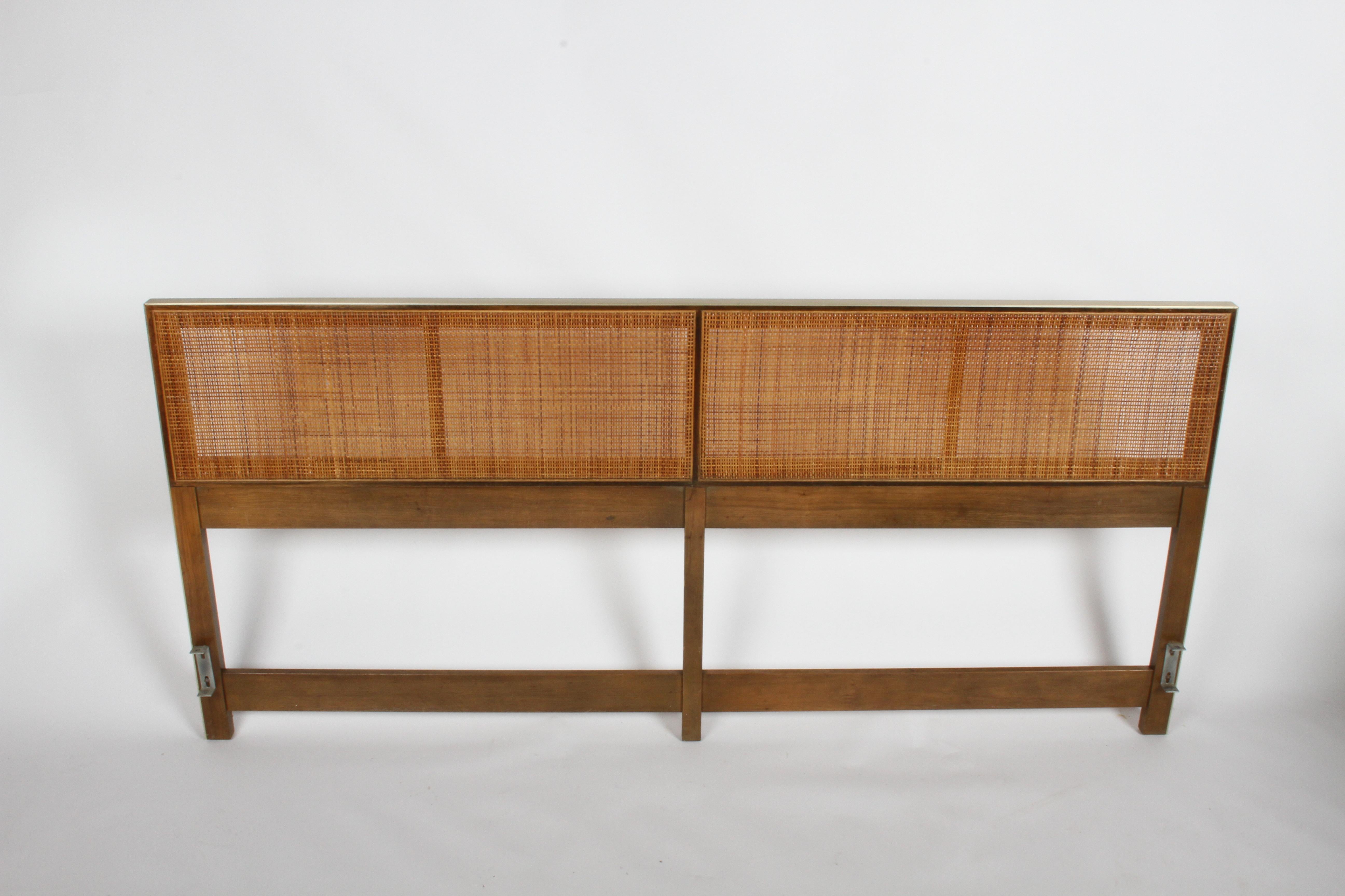 Paul McCobb Mid-Century Modern King Headboard for Calvin with Caned Panels 1