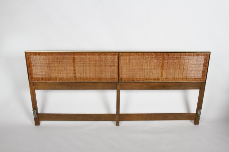 Paul McCobb Mid-Century Modern King Headboard for Calvin with Caned Panels For Sale 1