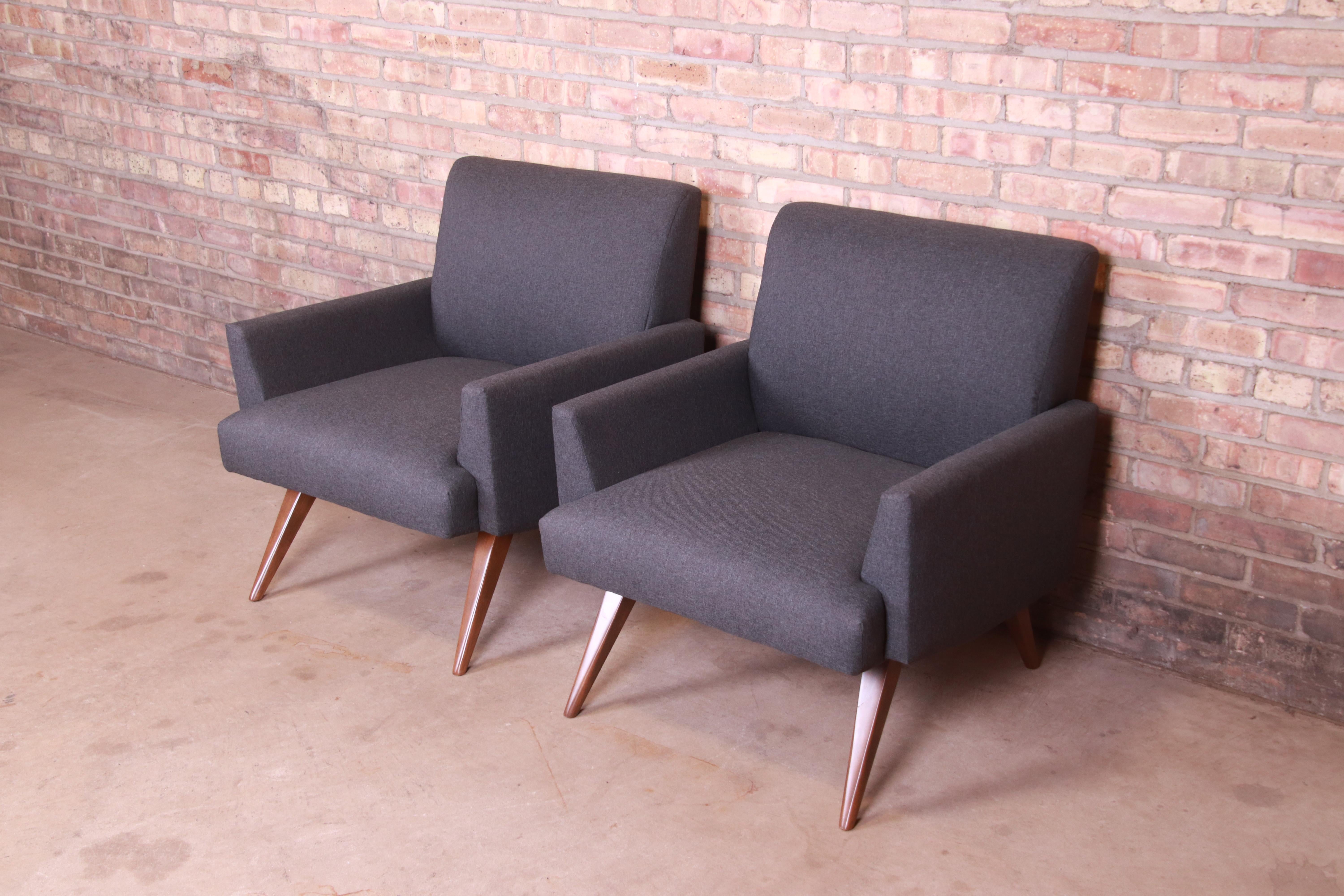 American Paul McCobb Mid-Century Modern Lounge Chairs, Fully Restored