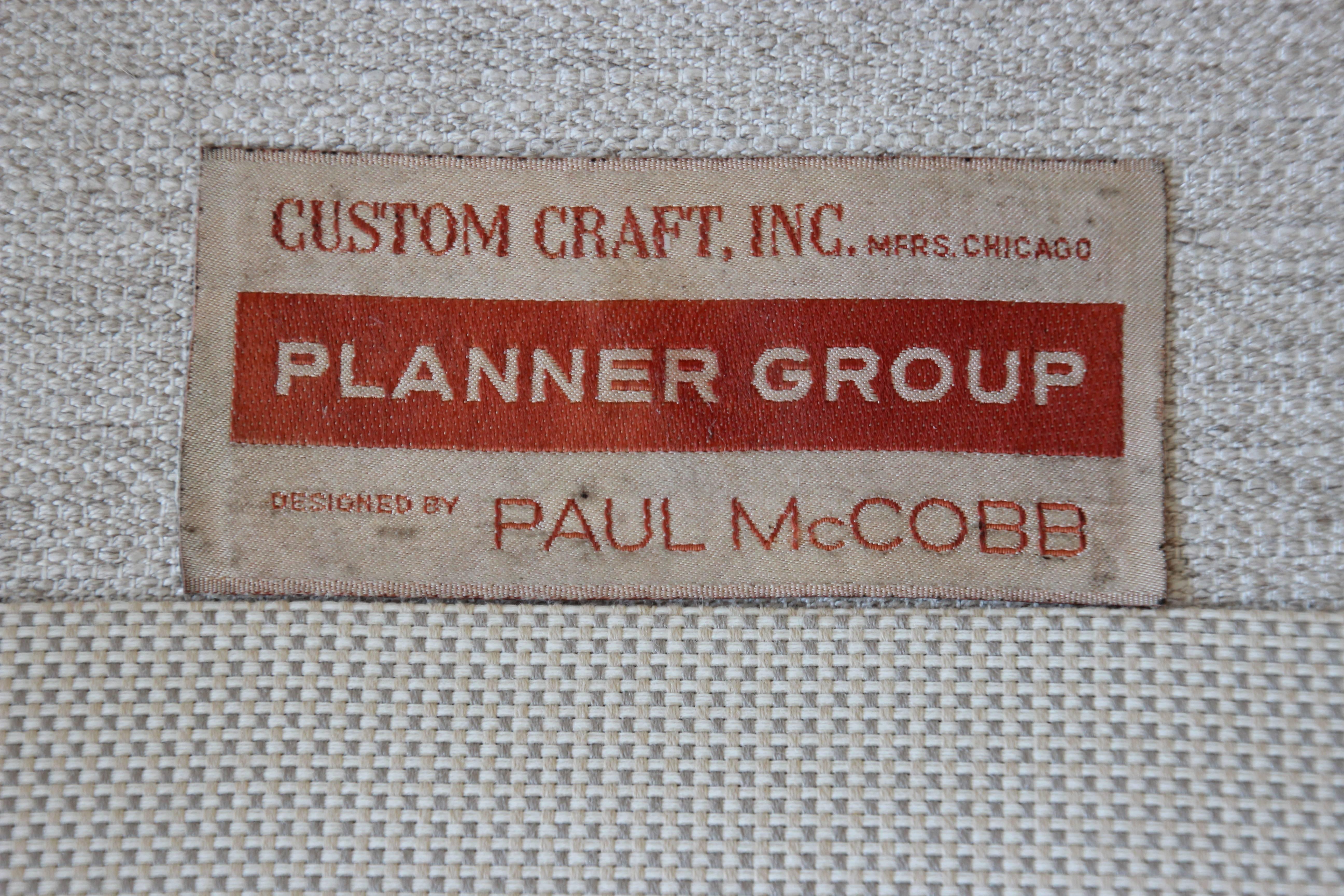 Paul McCobb Mid-Century Modern Planner Group Armless Sofa, Newly Restored 5
