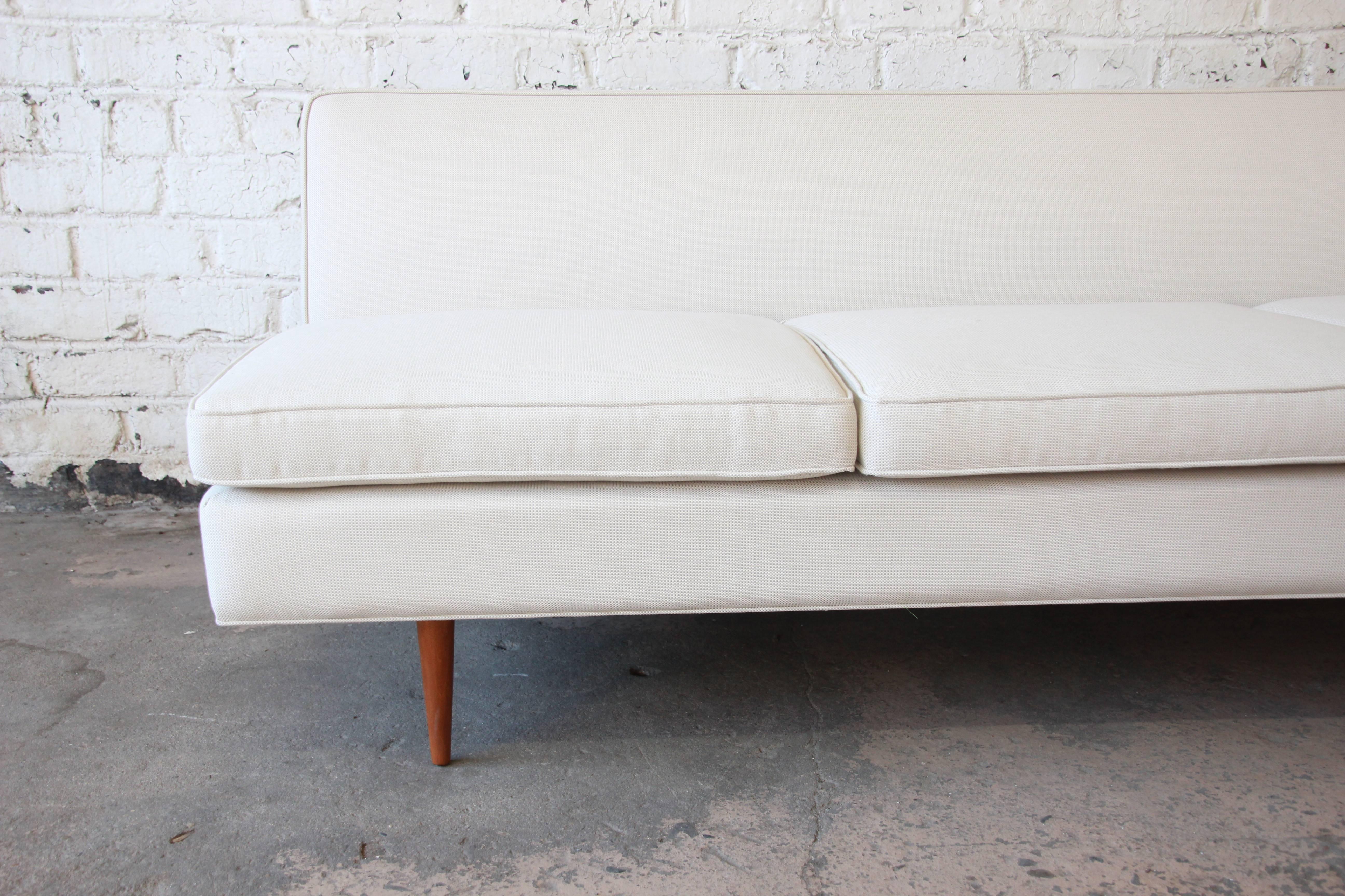 Mid-20th Century Paul McCobb Mid-Century Modern Planner Group Armless Sofa, Newly Restored
