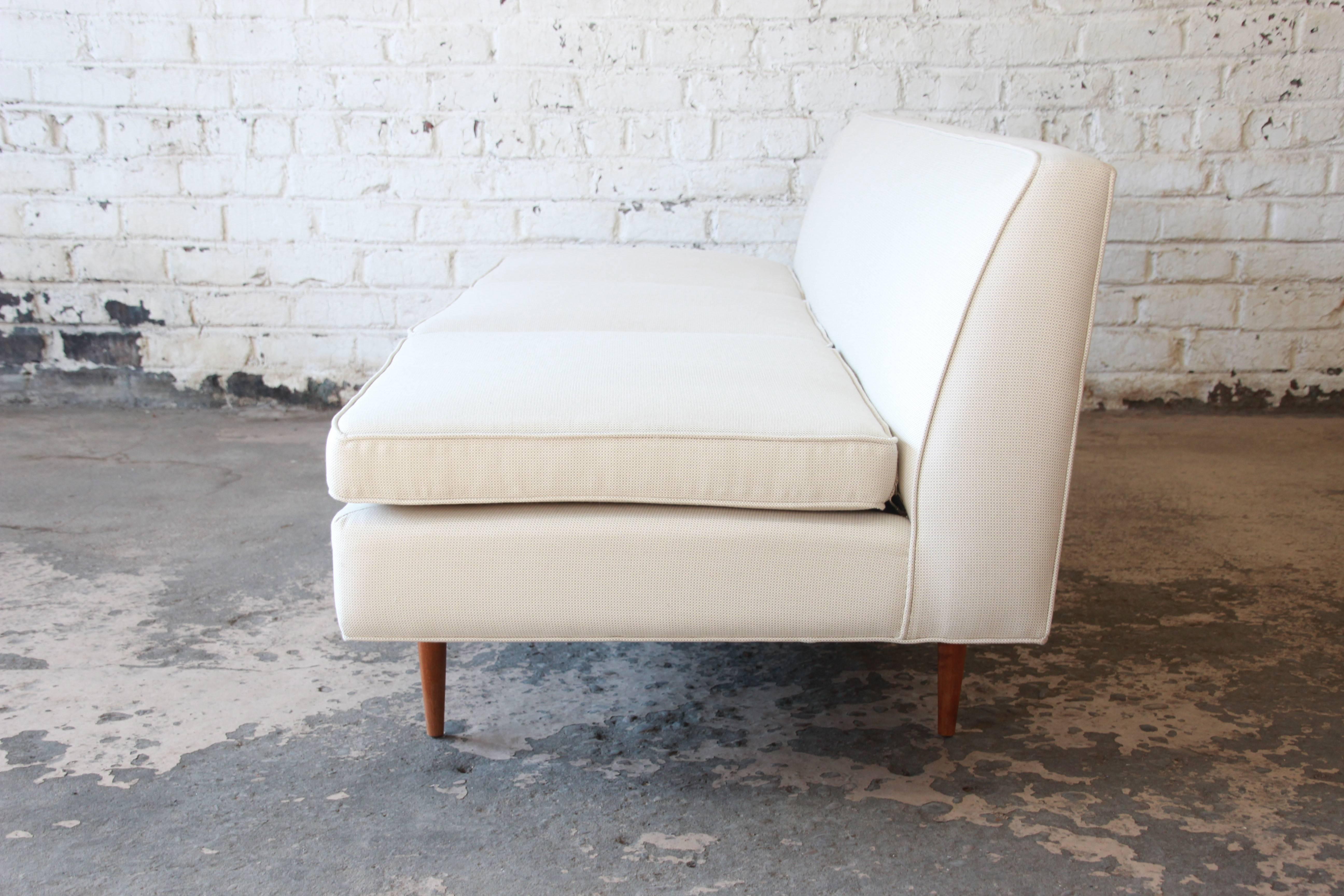 Paul McCobb Mid-Century Modern Planner Group Armless Sofa, Newly Restored 1