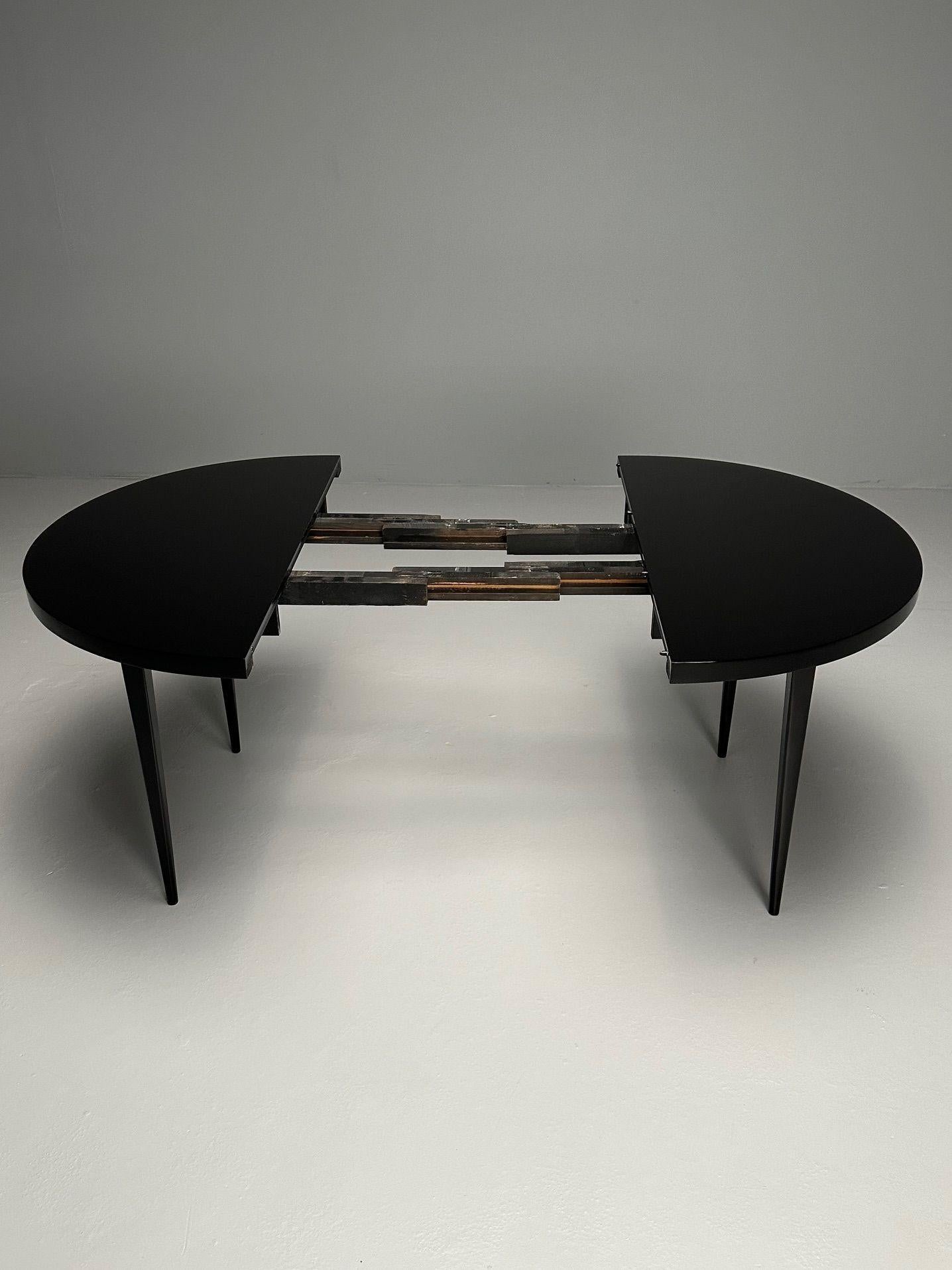 Paul McCobb, Mid-Century Modern Planner Group Dining Table, Black Lacquer, 1950s For Sale 9