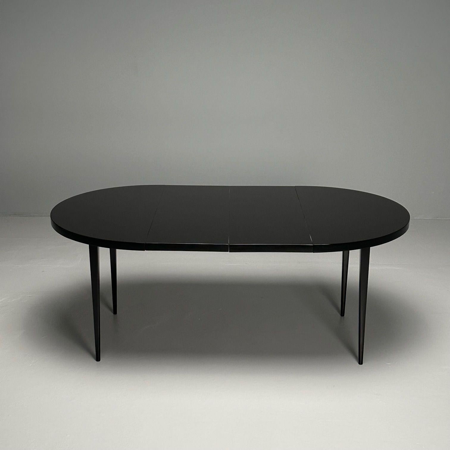 Wood Paul McCobb, Mid-Century Modern Planner Group Dining Table, Black Lacquer, 1950s For Sale