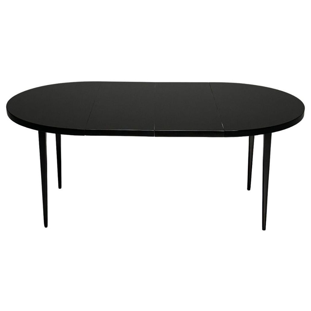 Paul McCobb, Mid-Century Modern Planner Group Dining Table, Black Lacquer, 1950s