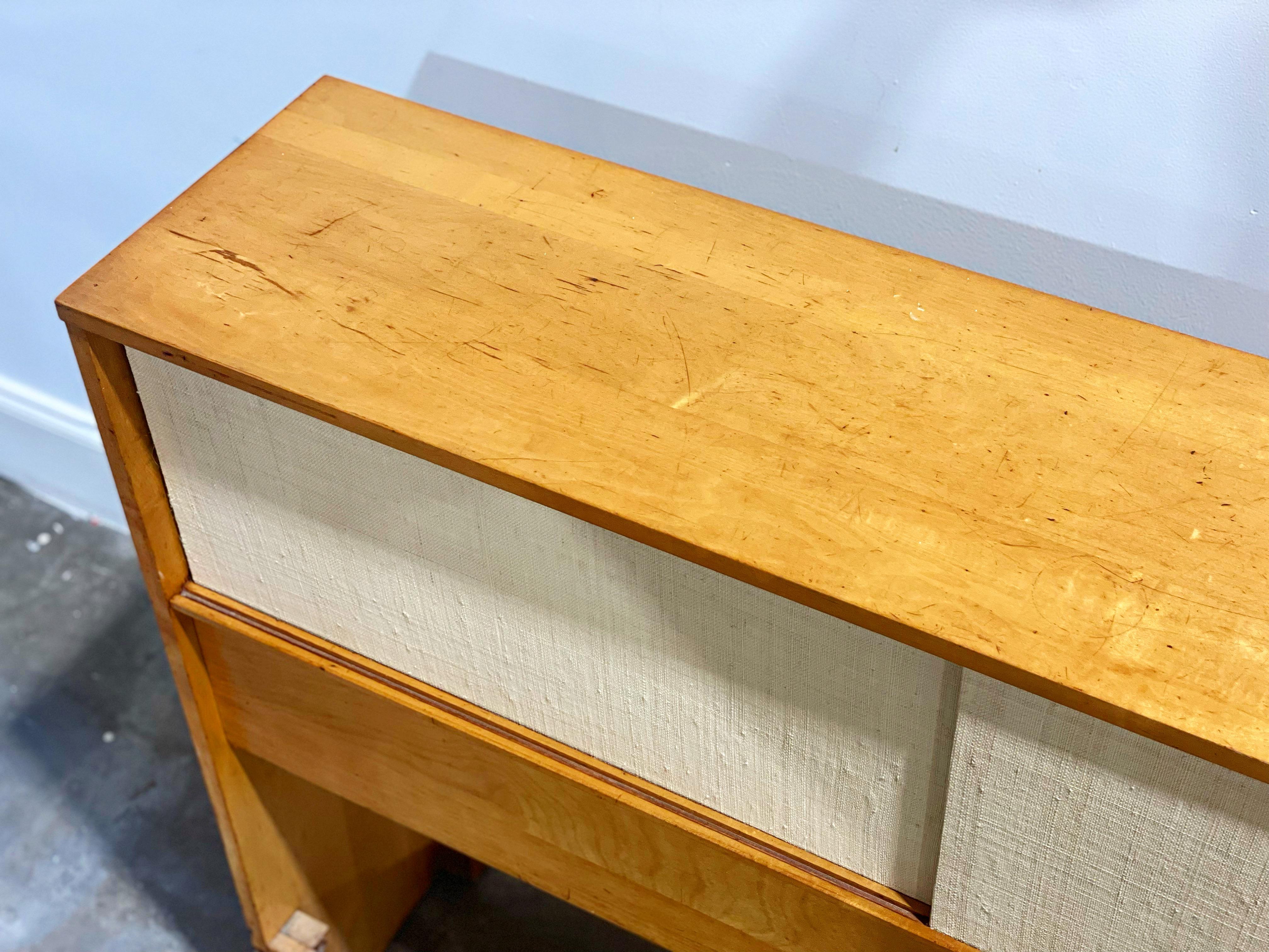 Paul McCobb Midcentury King Size Headboard Bed with Storage - Planner Group 8