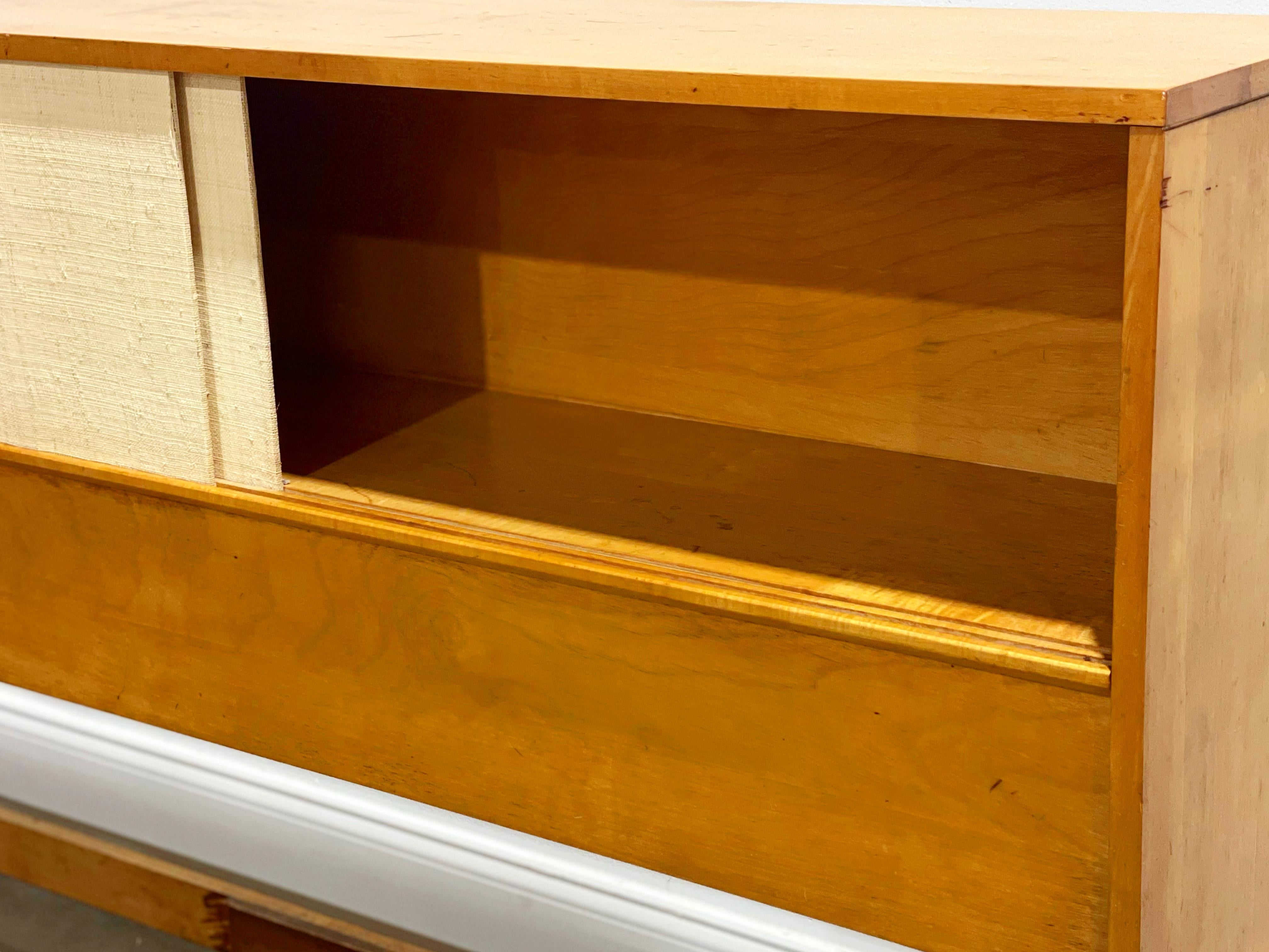 Mid-Century Modern Paul McCobb Midcentury King Size Headboard Bed with Storage - Planner Group