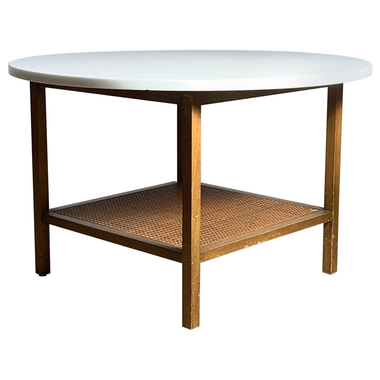 Petite table basse ou table d'appoint en verre dépoli Paul McCobb en vente