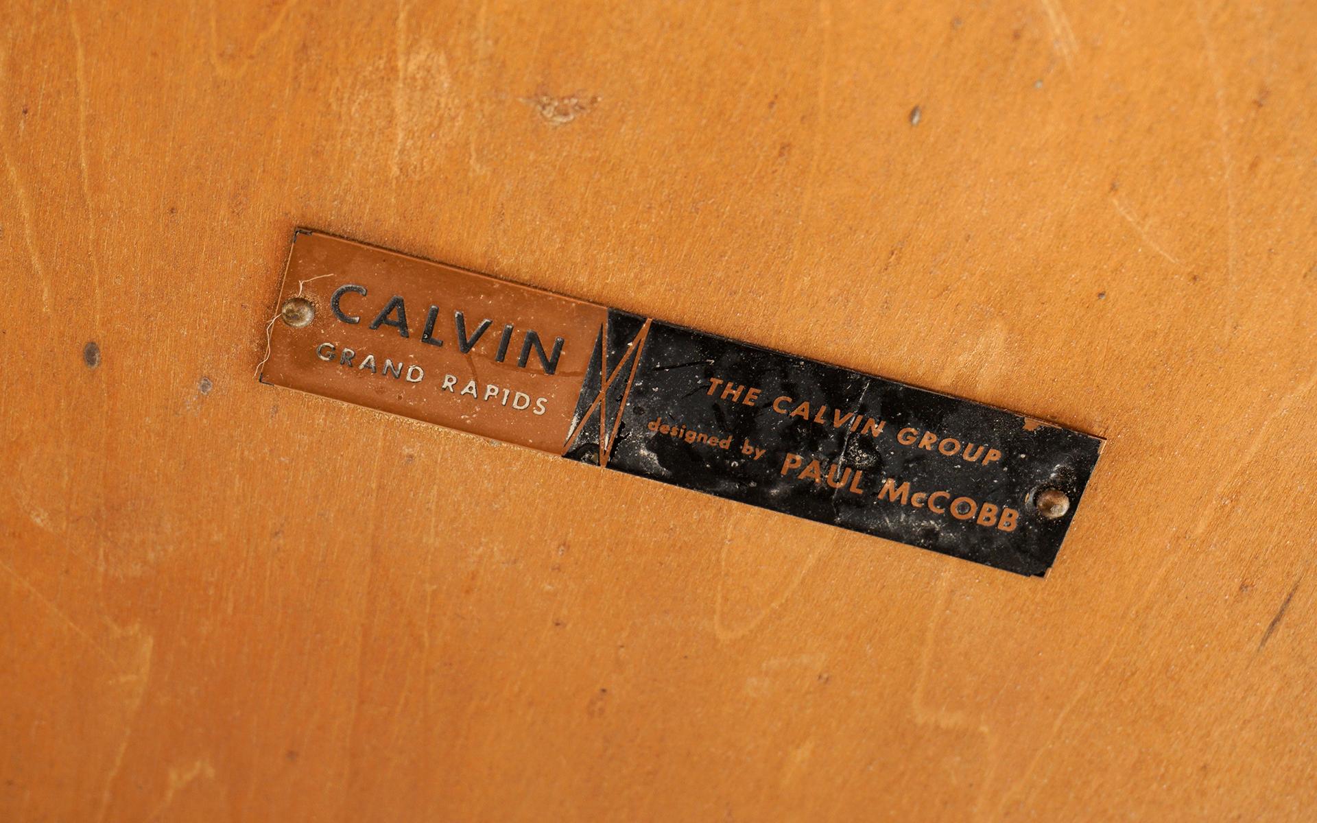 Mahogany Paul McCobb Model 1047 Side / End Table / Nightstand for Calvin, Slide Out Shelf