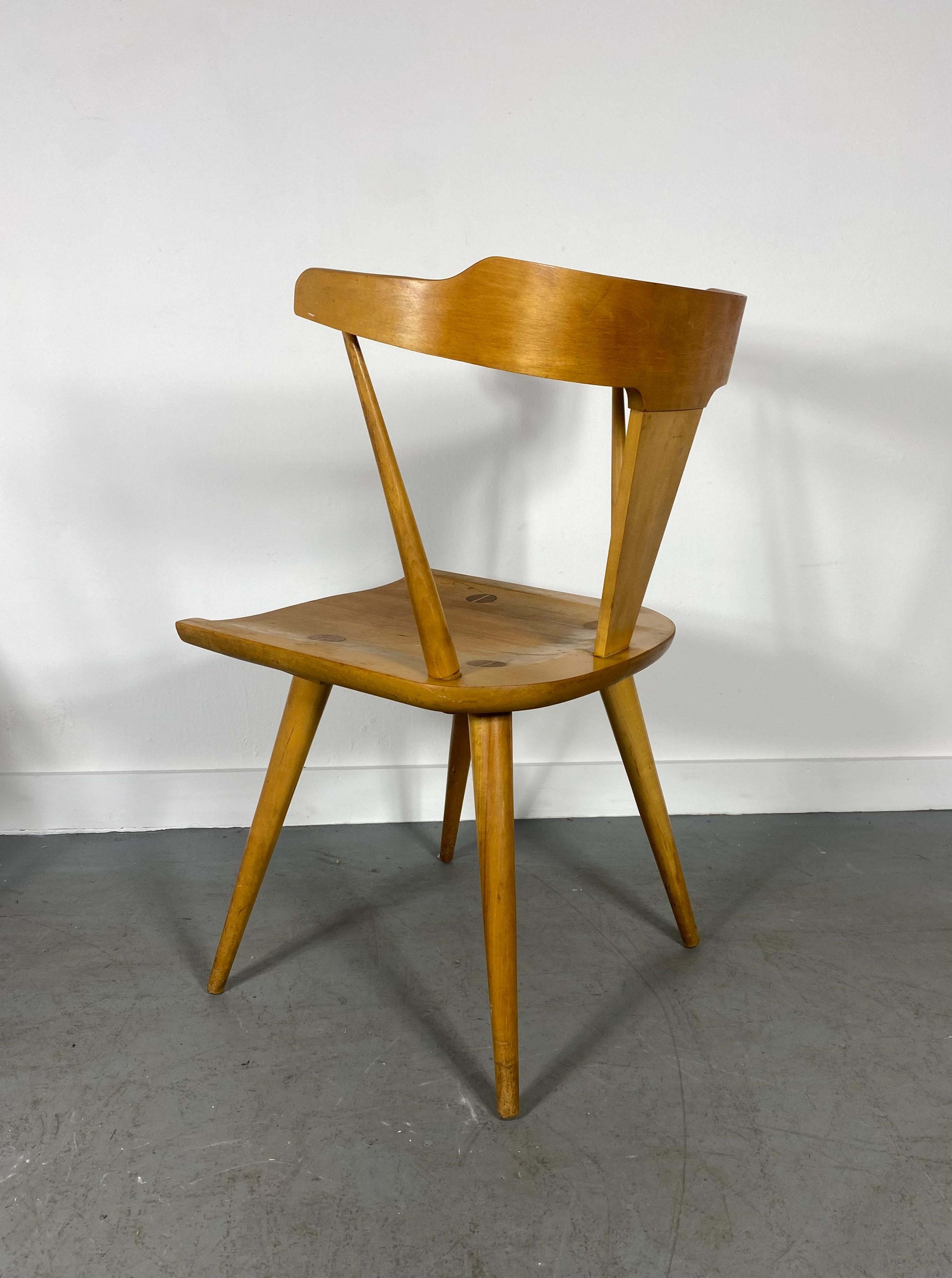 Wood Paul McCobb Model 1530 Mid-Century Modern Chair, Early Winchendon Label For Sale
