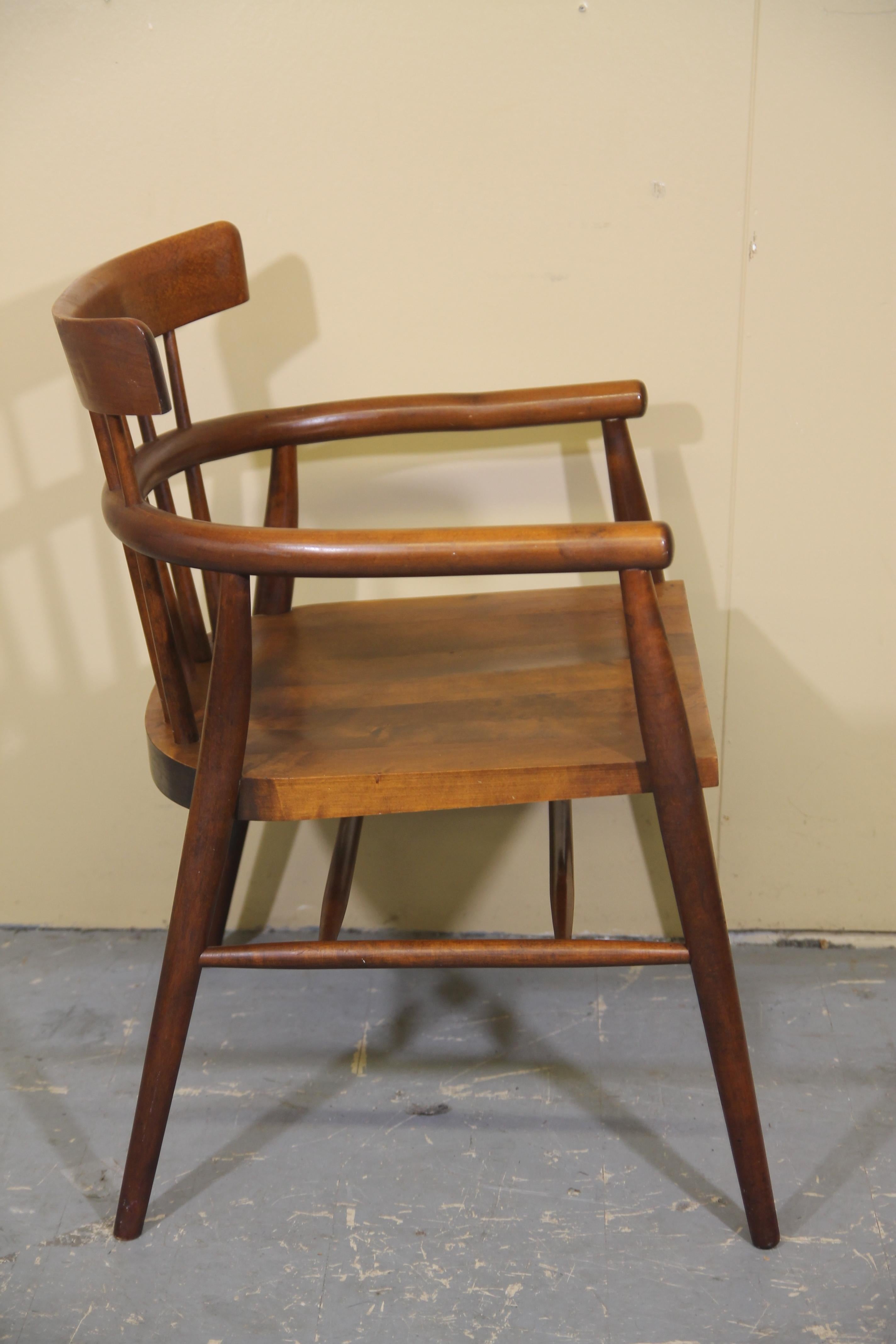 Mid-Century Modern Paul McCobb Modernist Maple Armchair Designed in the 1950s For Sale