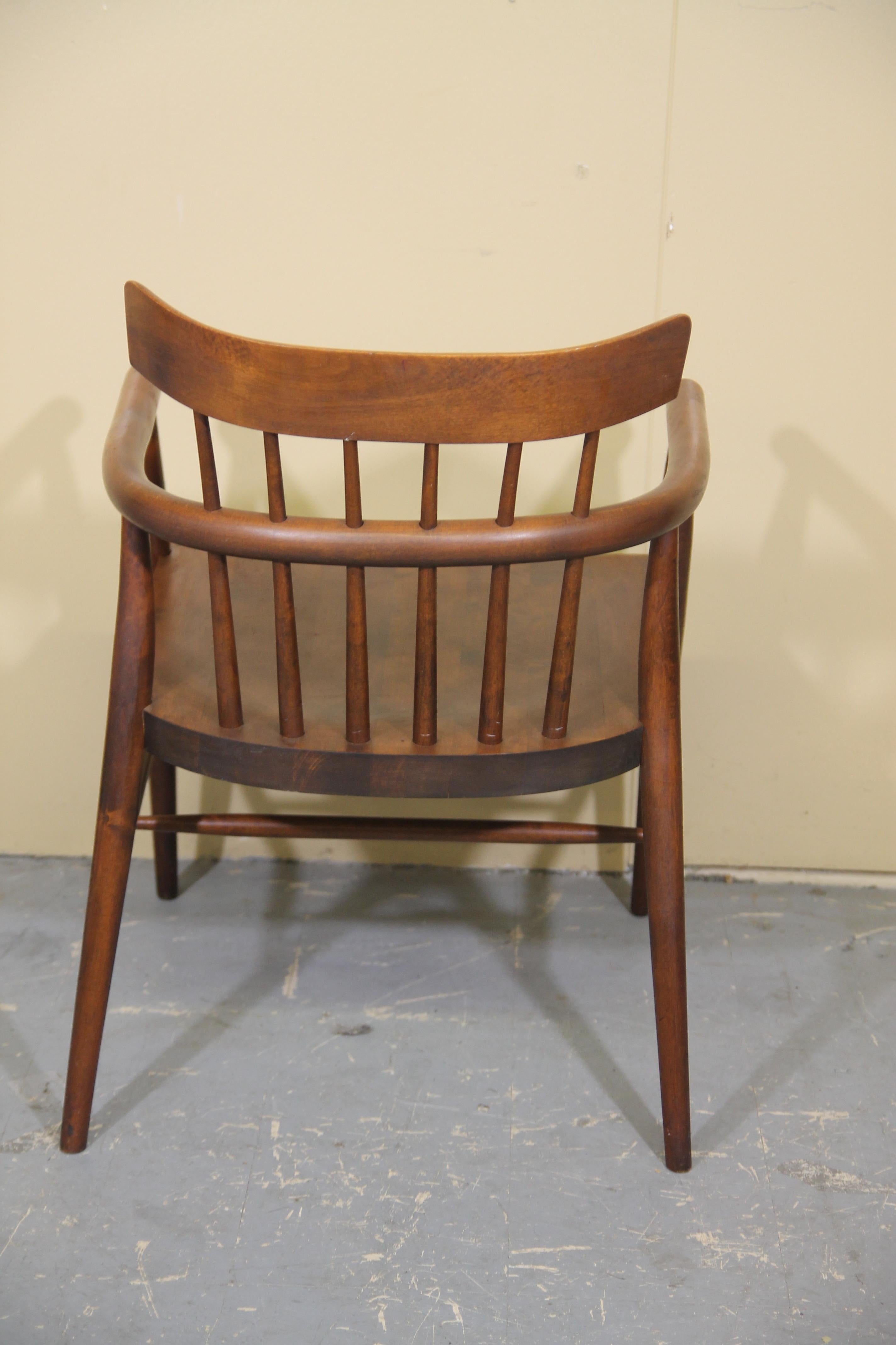 Paul McCobb Modernist Maple Armchair Designed in the 1950s In Good Condition For Sale In Asbury Park, NJ