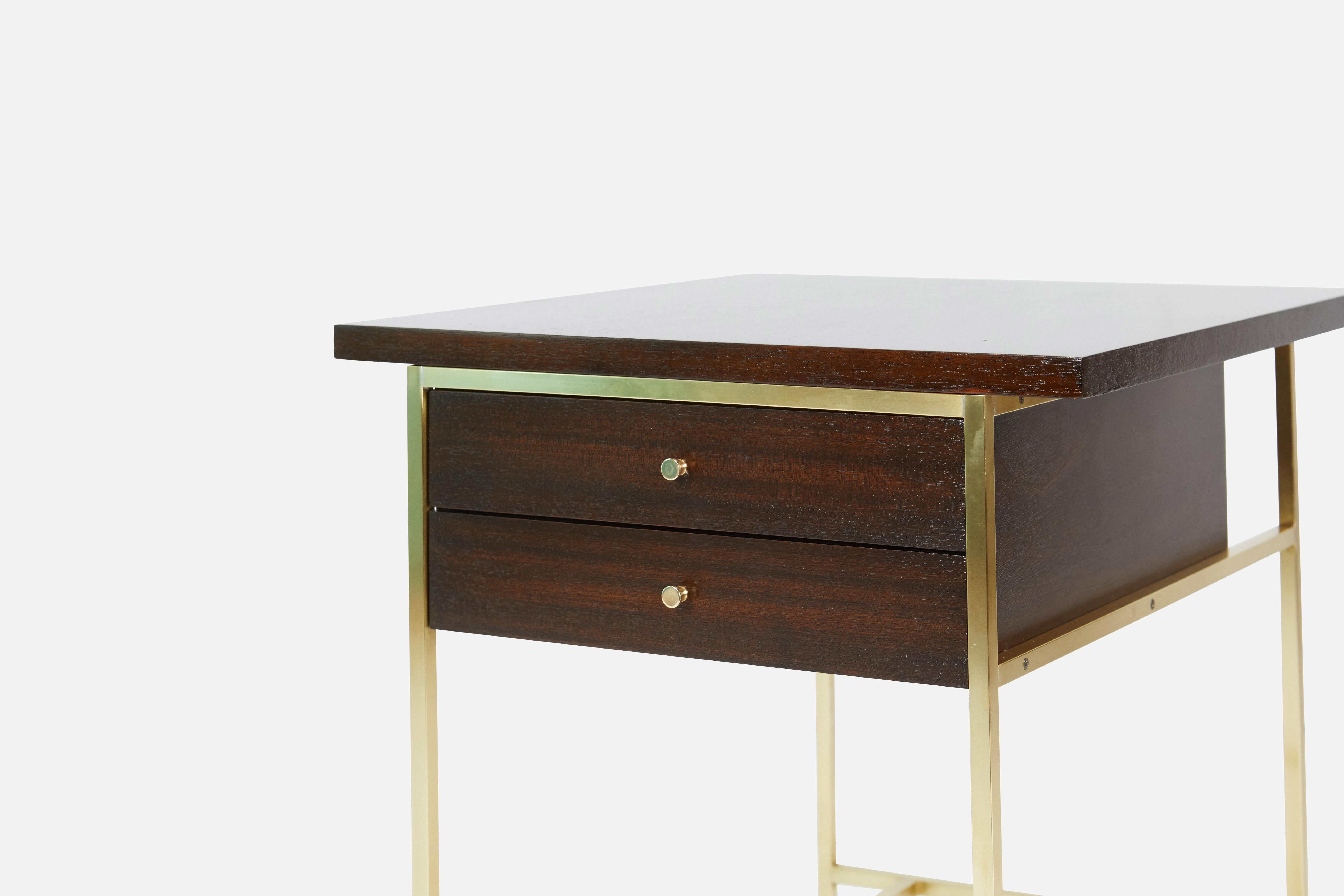 Paul McCobb Nightstands End Tables on Brass Bases In Excellent Condition In Chicago, IL