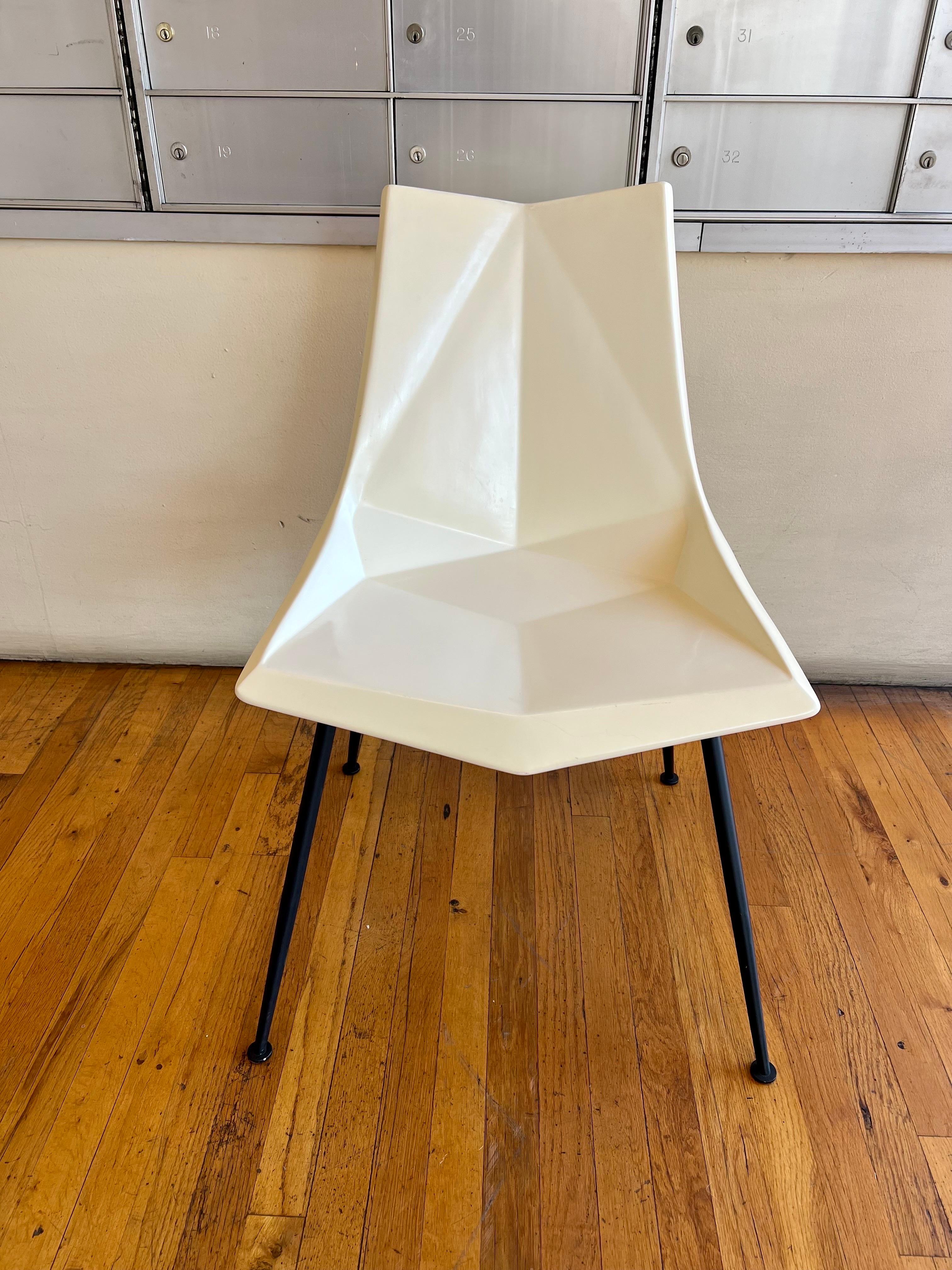 American Paul McCobb Origami Ivori Desk Patio Chair Model 61 For Sale