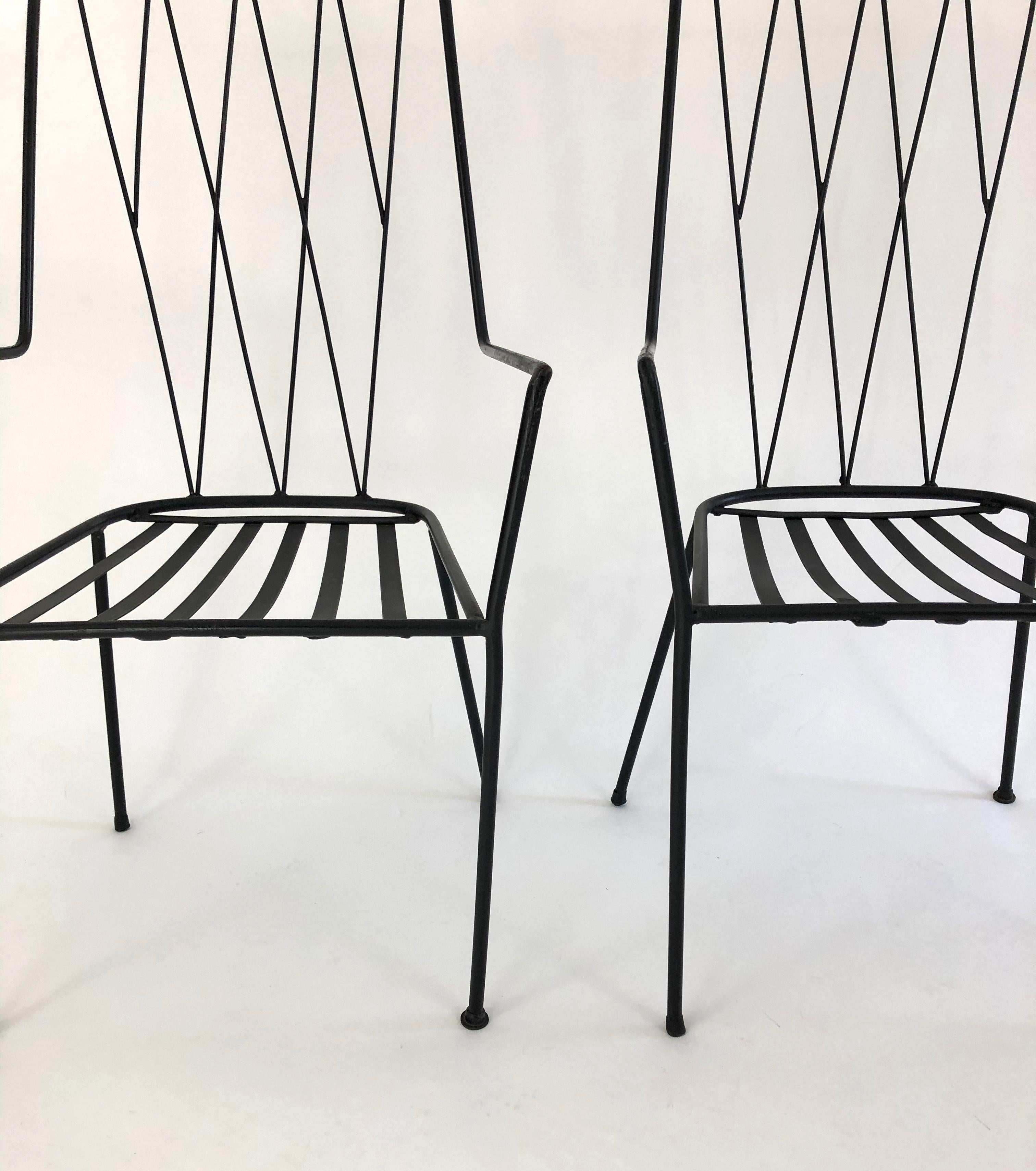 Paul McCobb Pavilion Collection Set of Four Patio Chairs with Table, circa 1950s 2