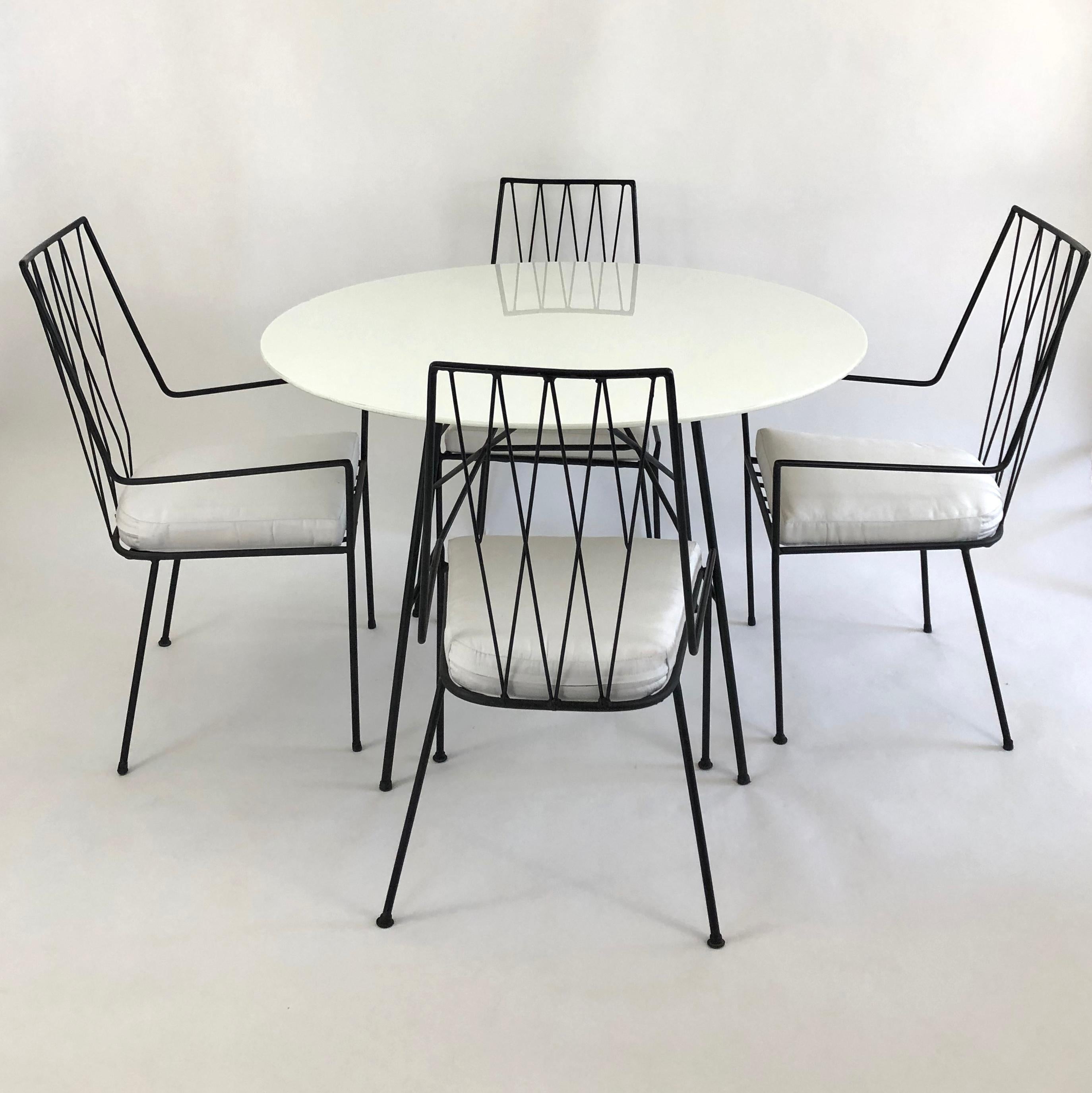 Paul McCobb Pavilion Collection Set of Four Patio Chairs with Table, circa 1950s 6