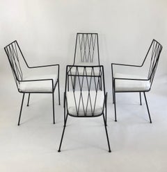 Paul McCobb Pavilion Collection Set of Four Patio Chairs with Table, circa 1950s