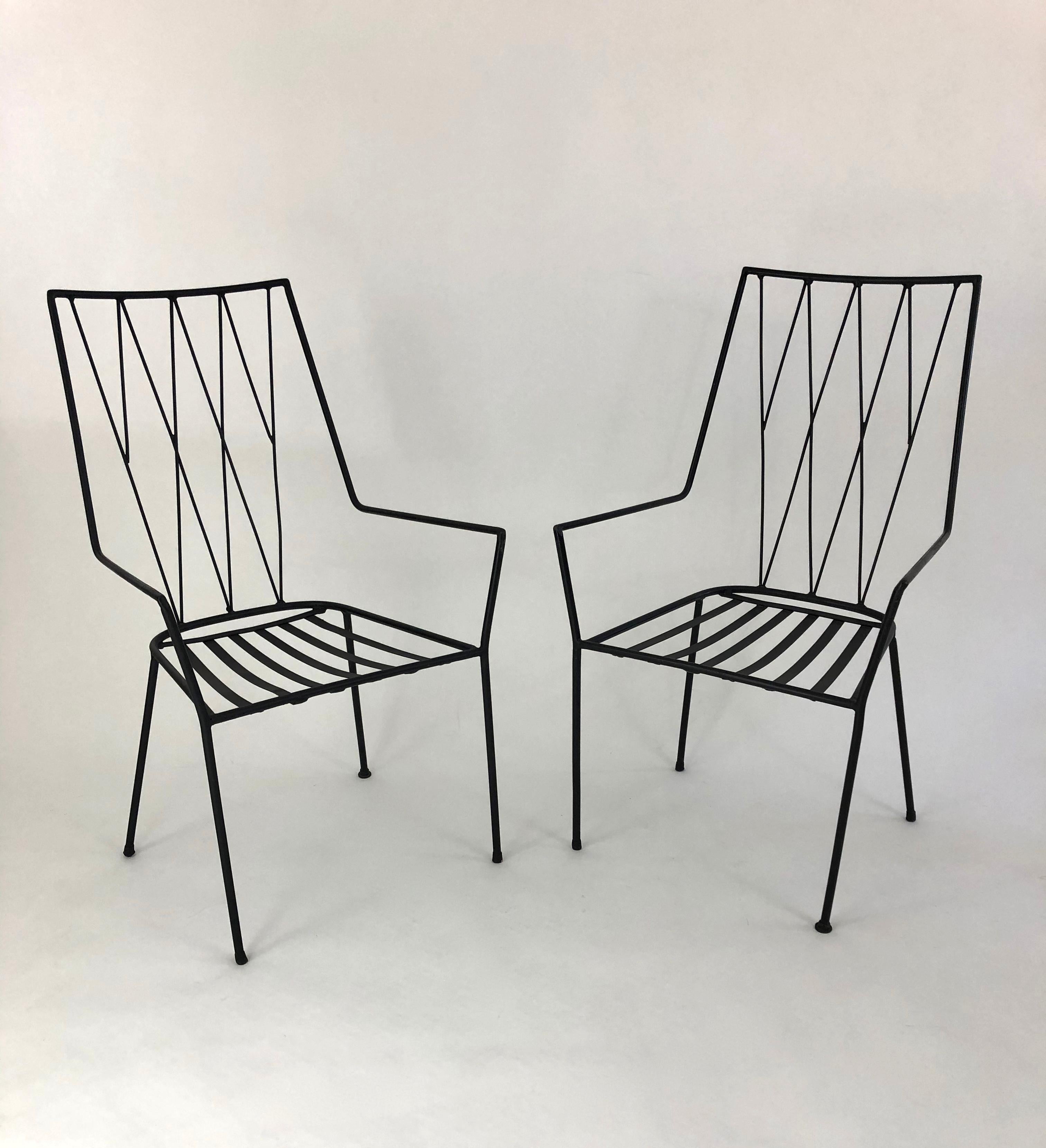 American Paul McCobb Pavilion Collection Set of Four Patio Chairs with Table, circa 1950s