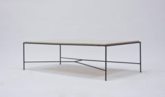 Paul McCobb Pavilion Collection Iron and Travertine Cocktail Table